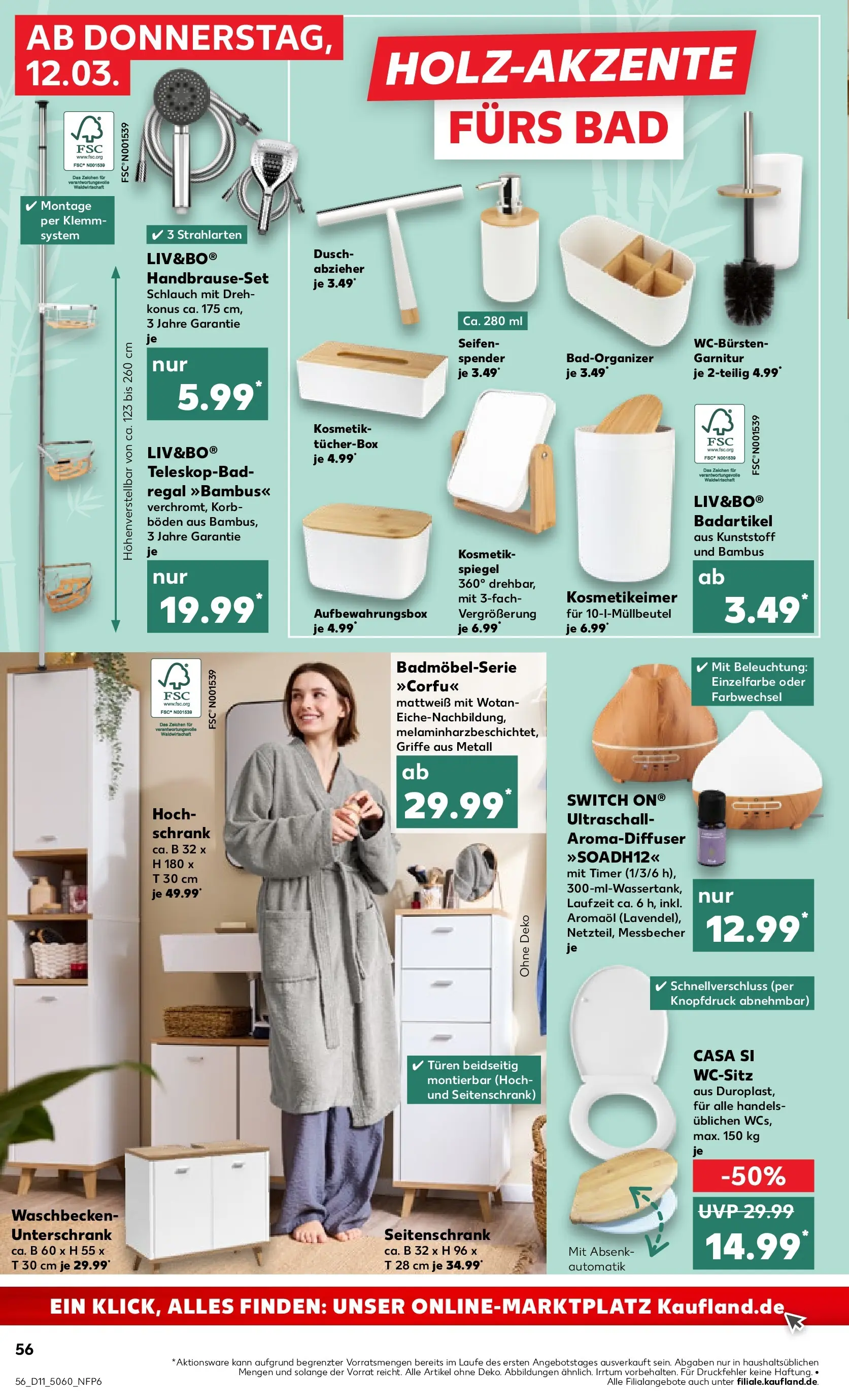 Prospekt Kaufland ab 12.03.2026 » Angebote Online zum Blättern | Seite: 60 | Produkte: Regal, Bad, Korb, Spiegel