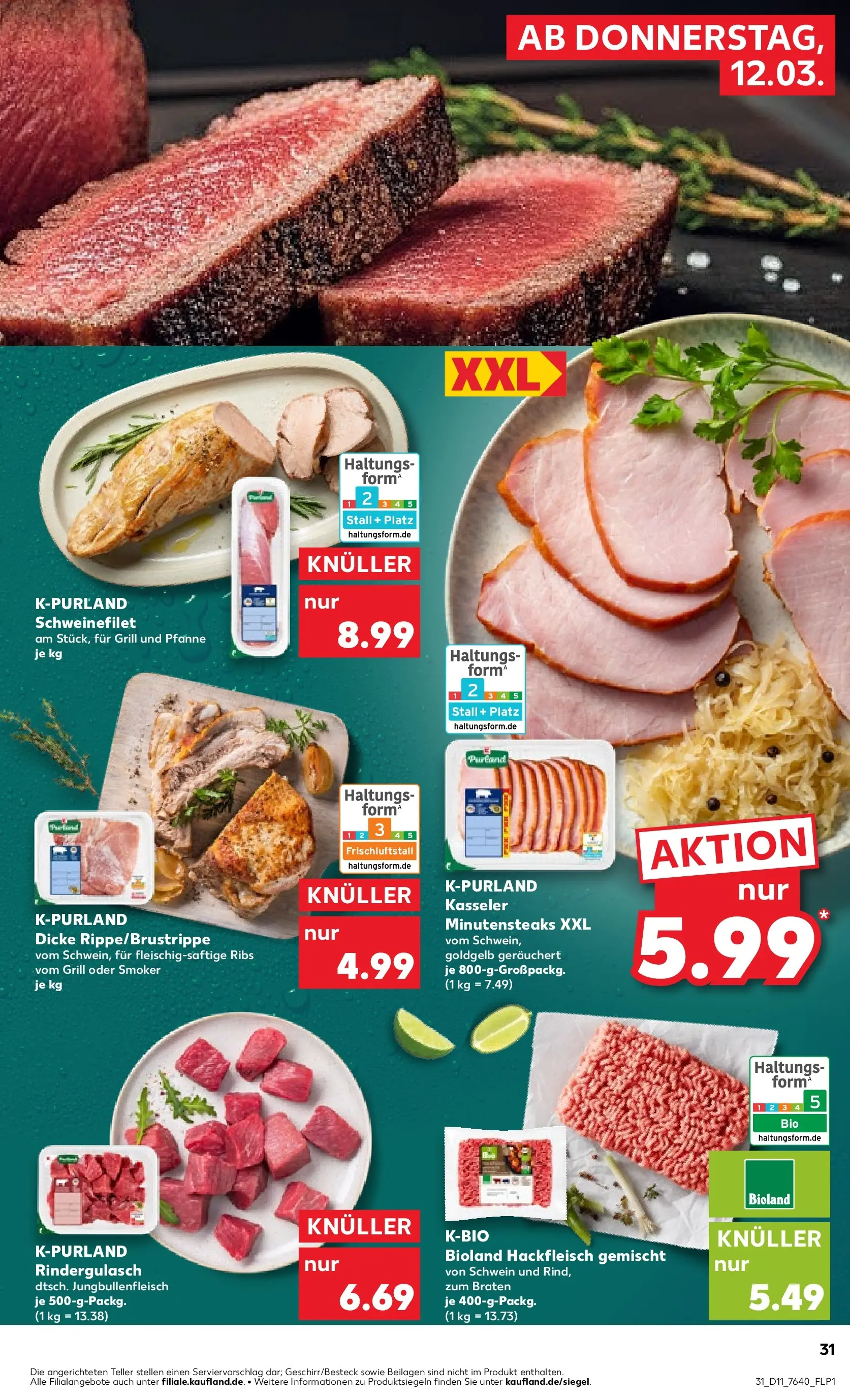 Prospekt Kaufland ab 12.03.2026 » Angebote Online zum Blättern | Seite: 35 | Produkte: Grill, Rindergulasch, Schweinefilet, Hackfleisch
