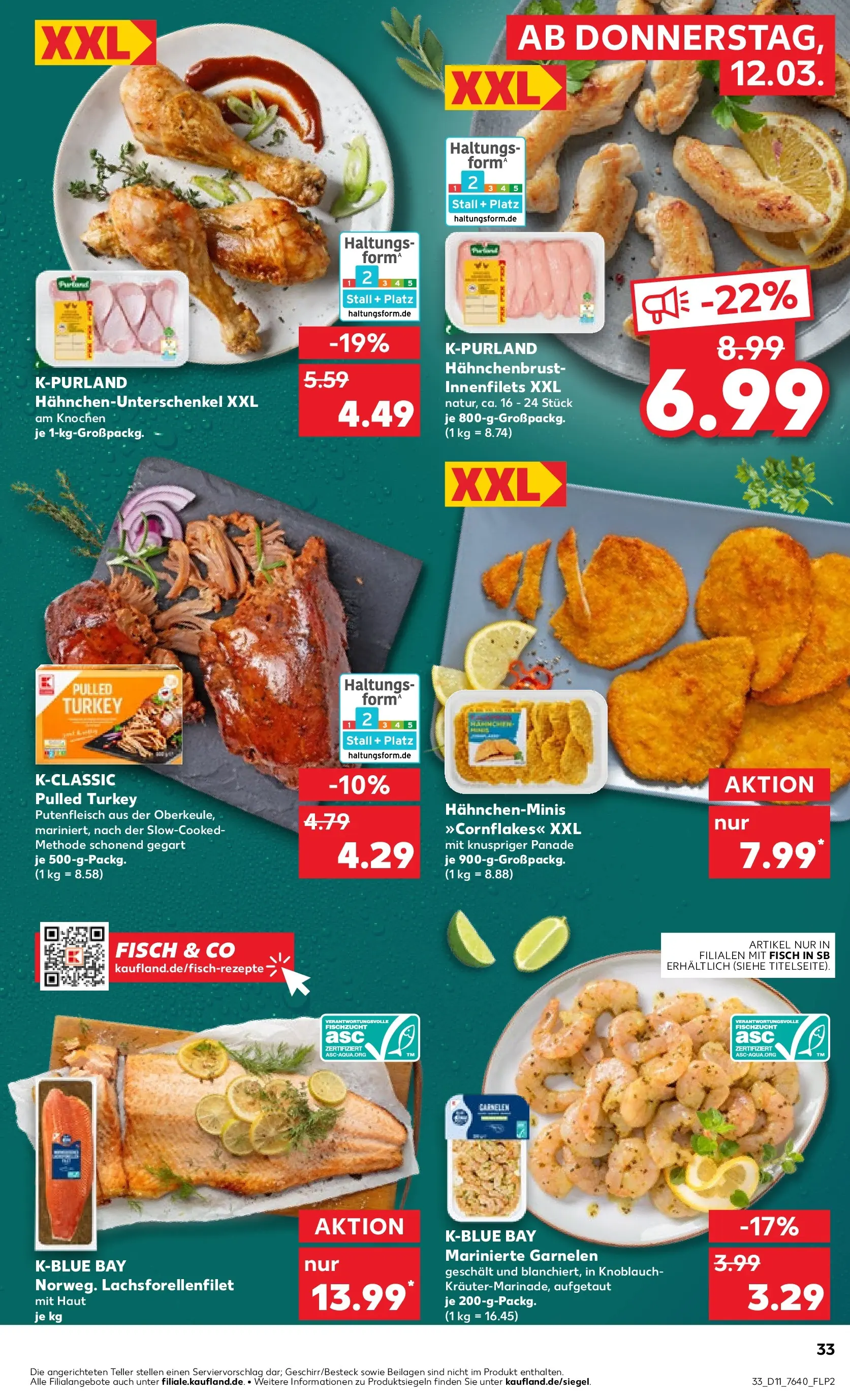 Prospekt Kaufland ab 12.03.2026 » Angebote Online zum Blättern | Seite: 37 | Produkte: Garnelen, Fisch, Knoblauch, Hahnchenbrust