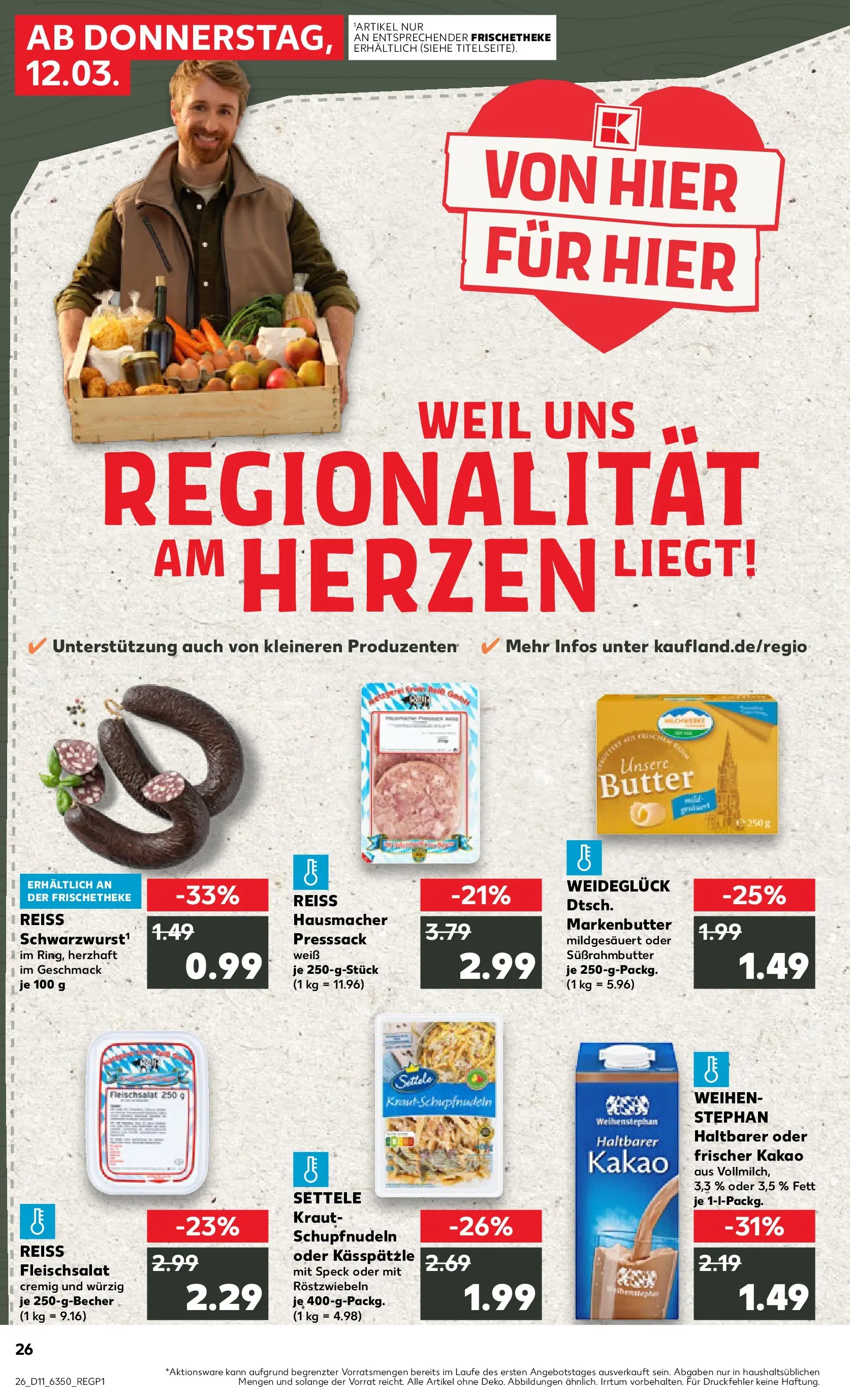 Prospekt Kaufland ab 09.03.2026 » Angebote Online zum Blättern | Seite: 38 | Produkte: Butter, Kraut
