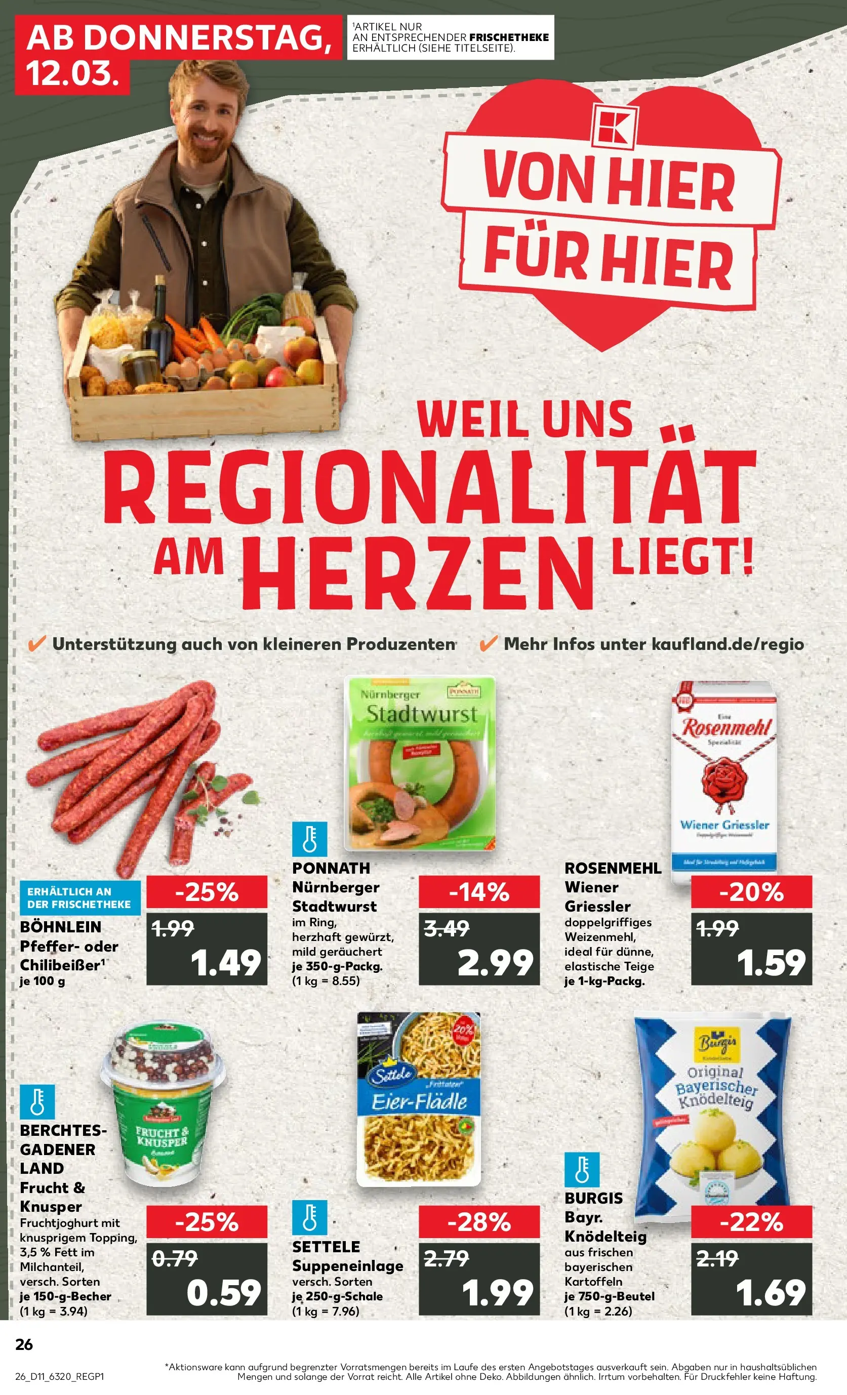 Prospekt Kaufland ab 09.03.2026 » Angebote Online zum Blättern | Seite: 38 | Produkte: Fruchtjoghurt, Kartoffeln, Pfeffer, Pasta