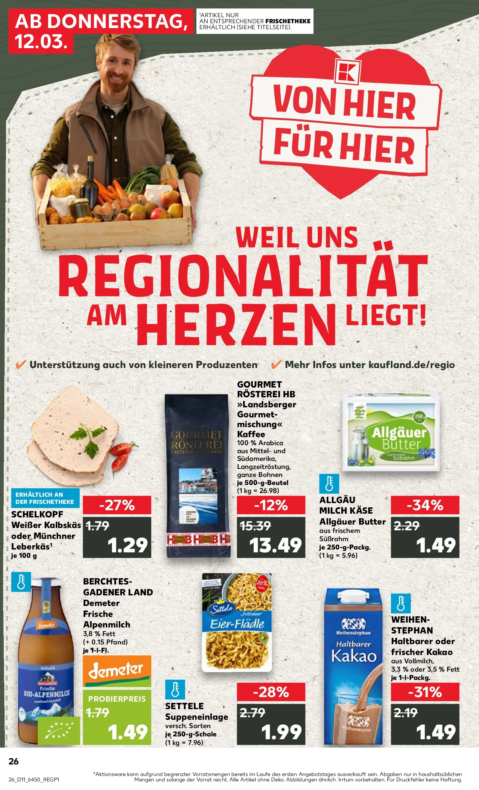 Prospekt Kaufland ab 09.03.2026 » Angebote Online zum Blättern | Seite: 38 | Produkte: Milch, Käse, Kaffee, BH
