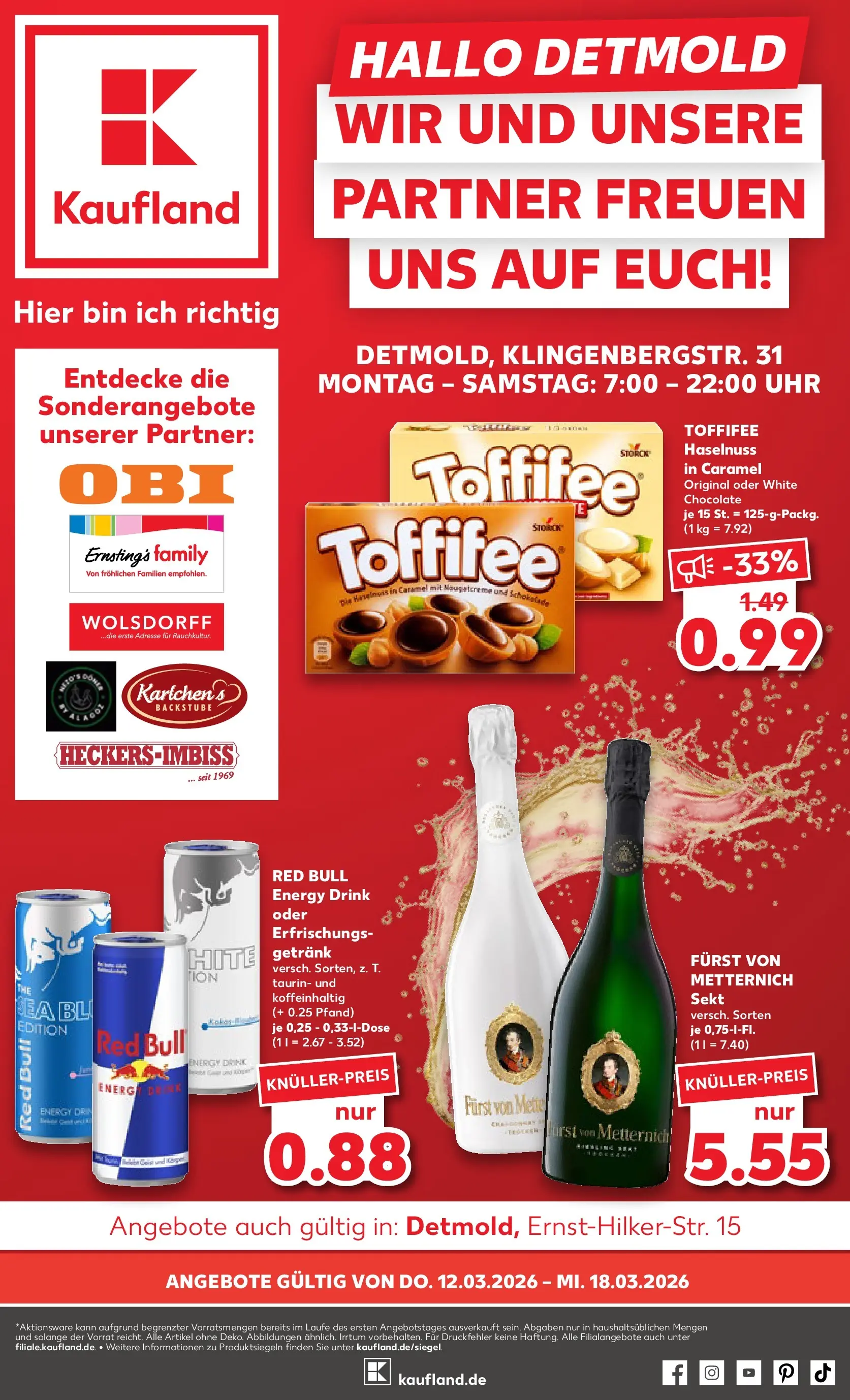 Prospekt Kaufland ab 09.03.2026 » Angebote Online zum Blättern | Seite: 13 | Produkte: Furst von metternich, Red bull, Sekt, Uhr