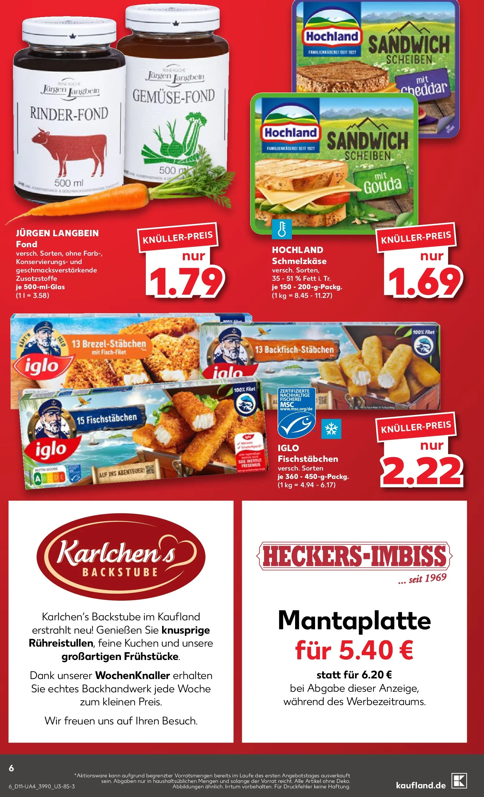 Prospekt Kaufland ab 09.03.2026 » Angebote Online zum Blättern | Seite: 18 | Produkte: Gouda, Iglo, Fischstabchen, Kuchen