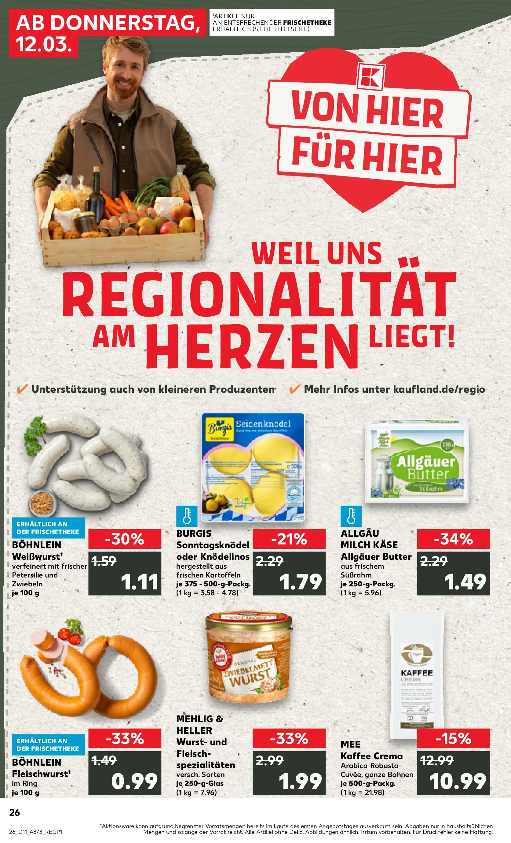 Prospekt Kaufland ab 09.03.2026 » Angebote Online zum Blättern | Seite: 38 | Produkte: Milch, Butter, Käse, Kartoffeln