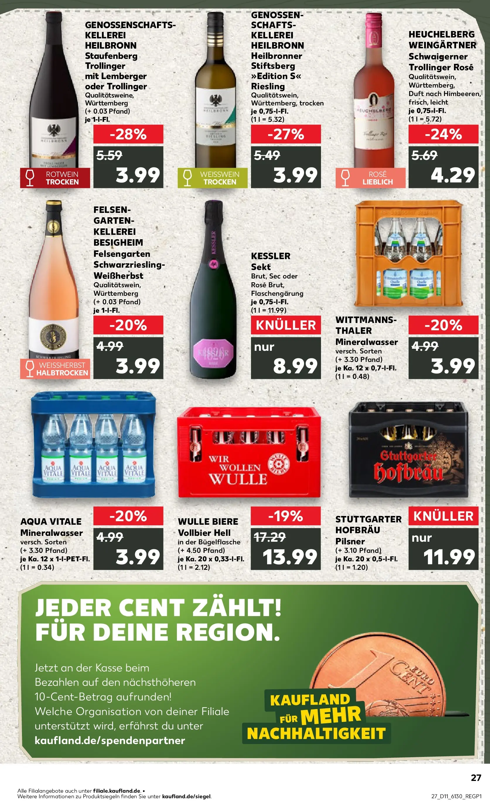 Prospekt Kaufland ab 12.03.2026 » Angebote Online zum Blättern | Seite: 27 | Produkte: Weißwein, Sekt, Duft, Mineralwasser