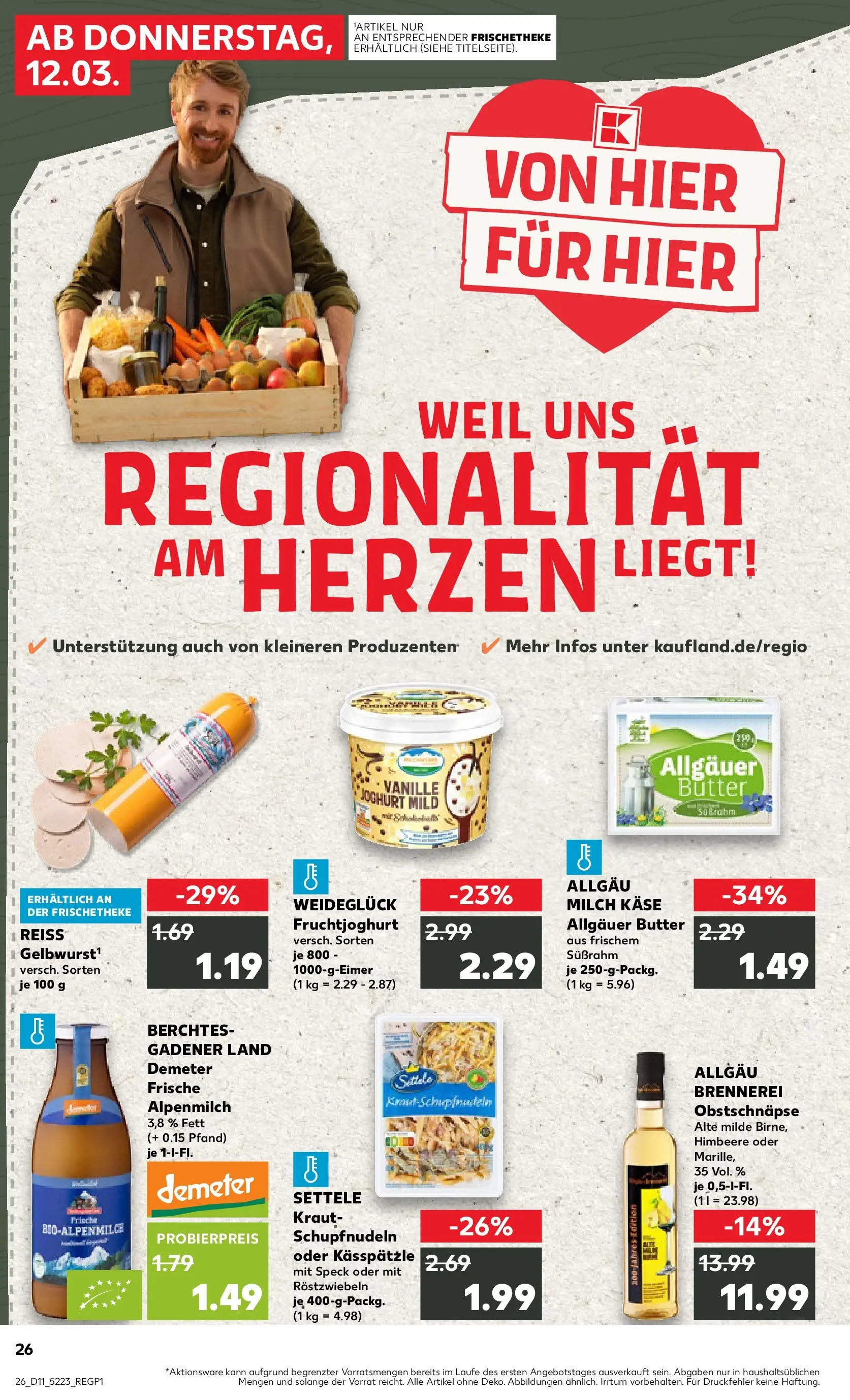Prospekt Kaufland ab 09.03.2026 » Angebote Online zum Blättern | Seite: 38 | Produkte: Käse, Joghurt, Fruchtjoghurt, Himbeere