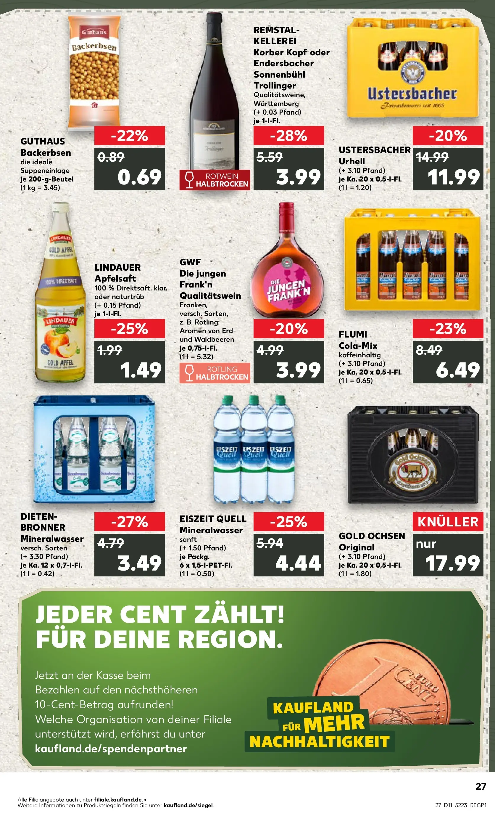 Prospekt Kaufland ab 09.03.2026 » Angebote Online zum Blättern | Seite: 39 | Produkte: Cola, Rotwein, Äpfel, Apple