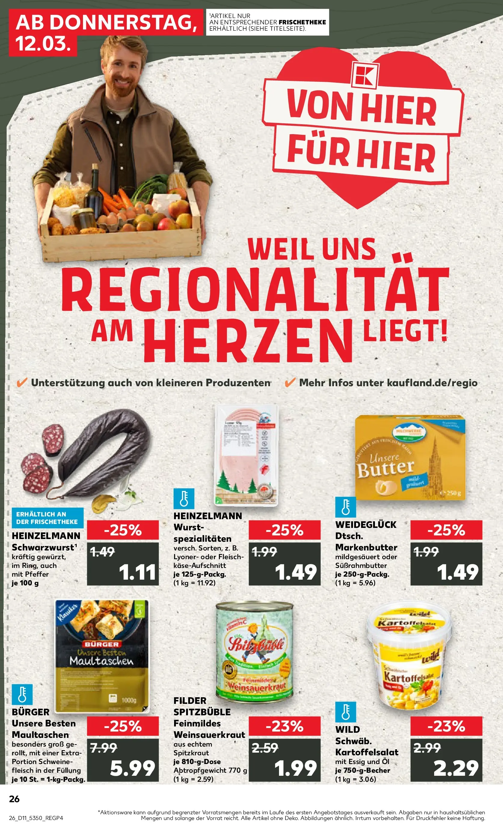 Prospekt Kaufland ab 09.03.2026 » Angebote Online zum Blättern | Seite: 38 | Produkte: Essig, Pfeffer, Wurst, Maultaschen