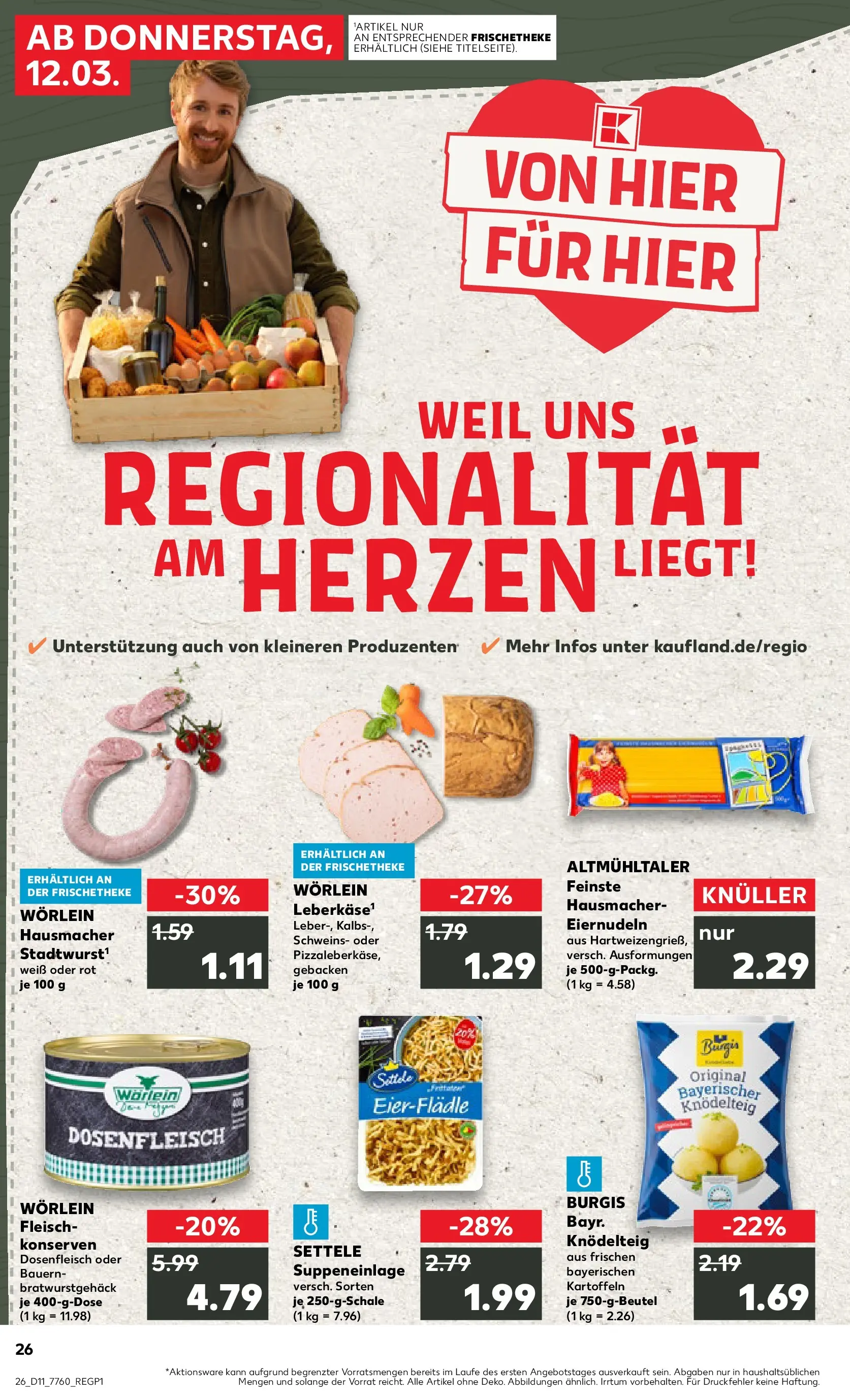 Prospekt Kaufland ab 09.03.2026 » Angebote Online zum Blättern | Seite: 38 | Produkte: Kartoffeln, Pasta, Fleisch