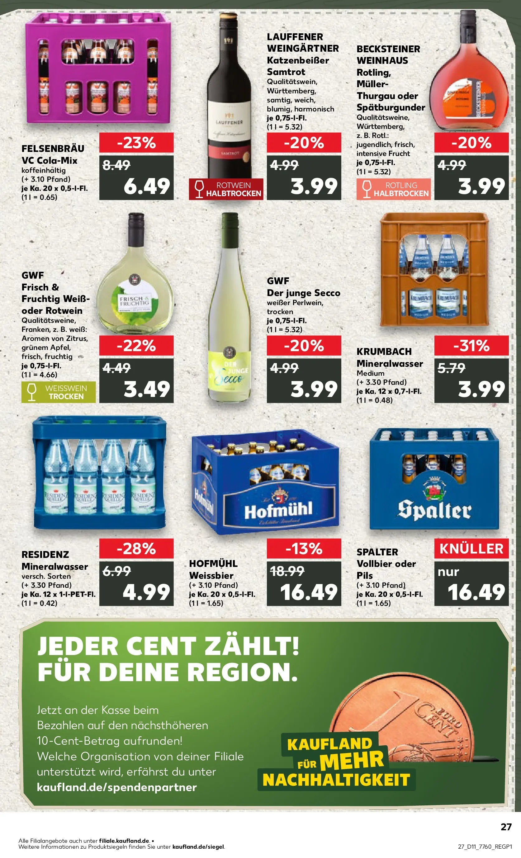 Prospekt Kaufland ab 09.03.2026 » Angebote Online zum Blättern | Seite: 39 | Produkte: Weißbier, Rotwein, Pils, Mineralwasser