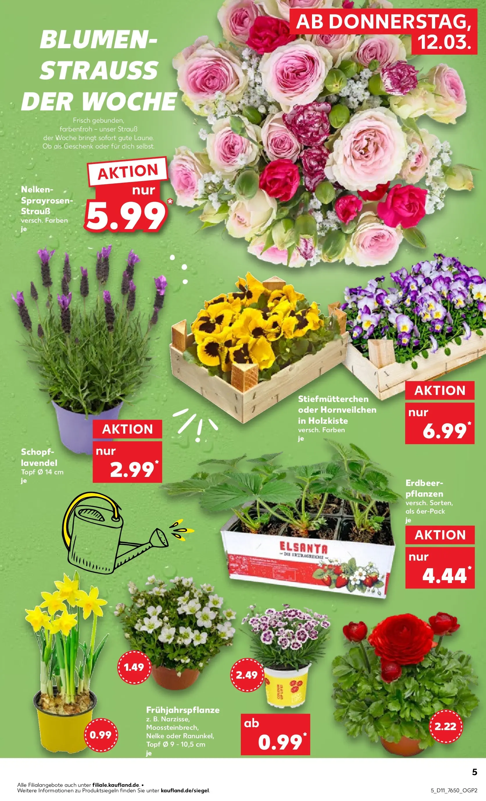 Prospekt Kaufland ab 12.03.2026 » Angebote Online zum Blättern | Seite: 9 | Produkte: Stiefmutterchen, Blumen, Lavendel