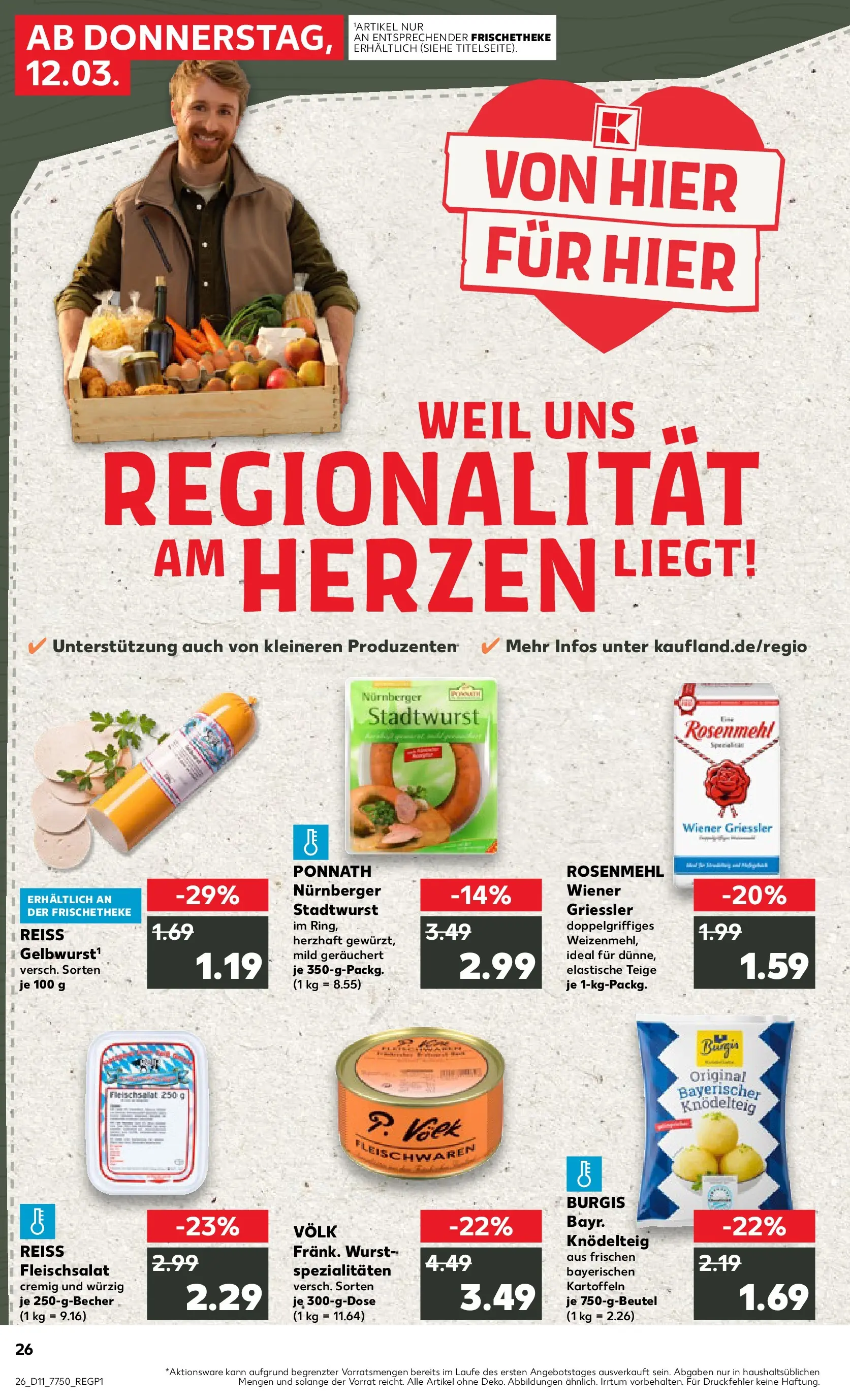Prospekt Kaufland ab 09.03.2026 » Angebote Online zum Blättern | Seite: 38 | Produkte: Kartoffeln, Wurst