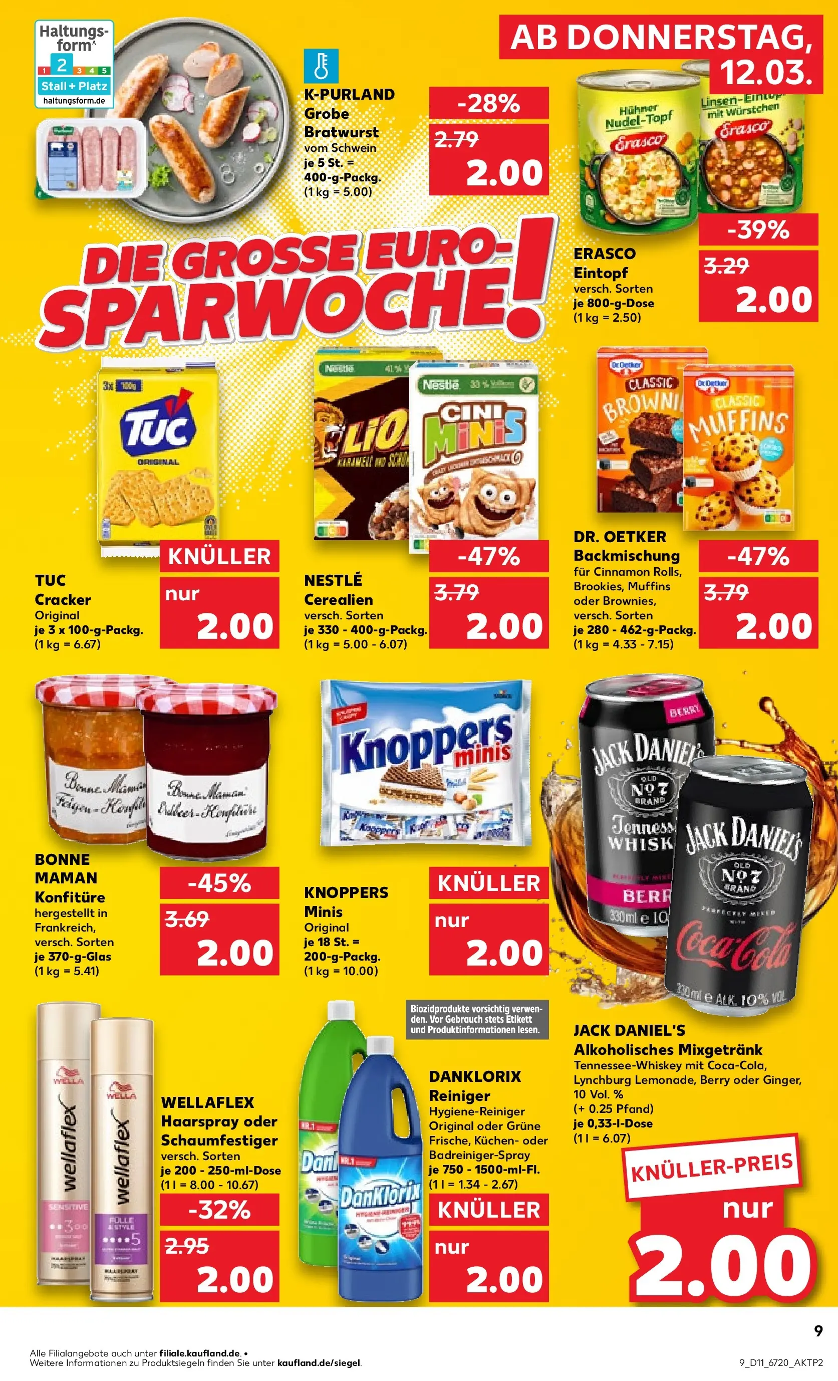 Prospekt Kaufland ab 12.03.2026 » Angebote Online zum Blättern | Seite: 13 | Produkte: Bratwurst, Haarspray, Erasco, Bonne maman