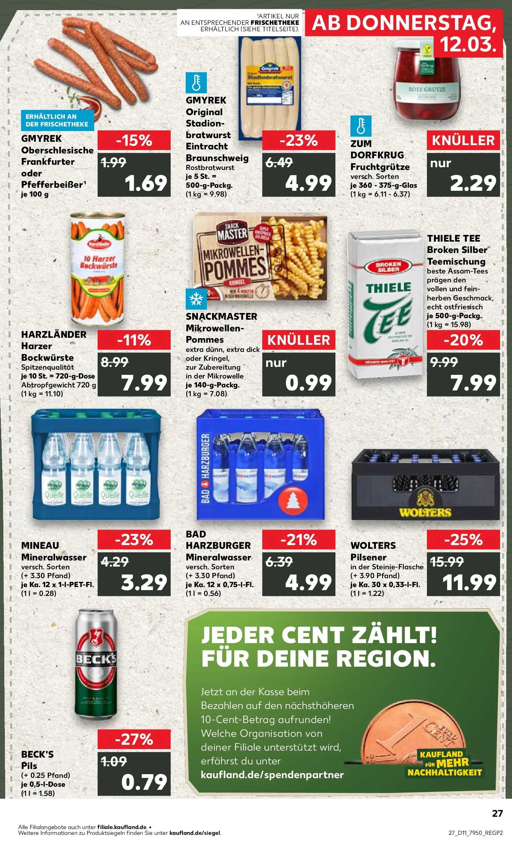 Prospekt Kaufland ab 09.03.2026 » Angebote Online zum Blättern | Seite: 39 | Produkte: Mikrowelle, Pils, Pommes, Bratwurst