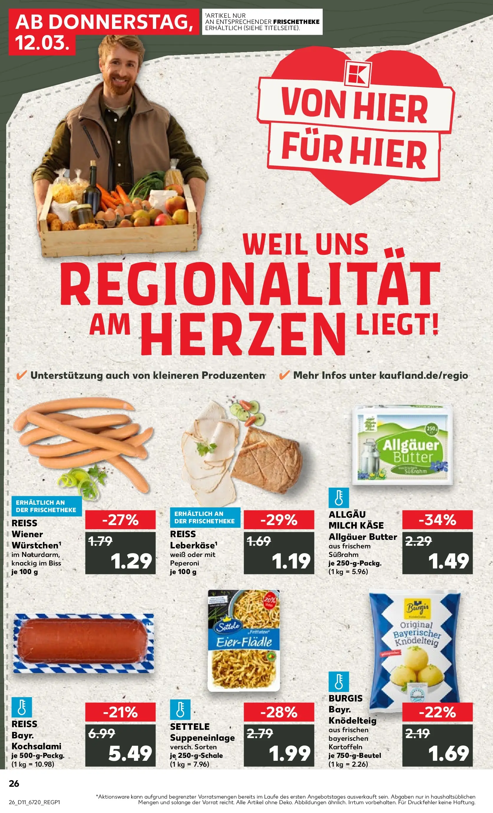 Prospekt Kaufland ab 12.03.2026 » Angebote Online zum Blättern | Seite: 30 | Produkte: Milch, Butter, Kartoffeln, Salami