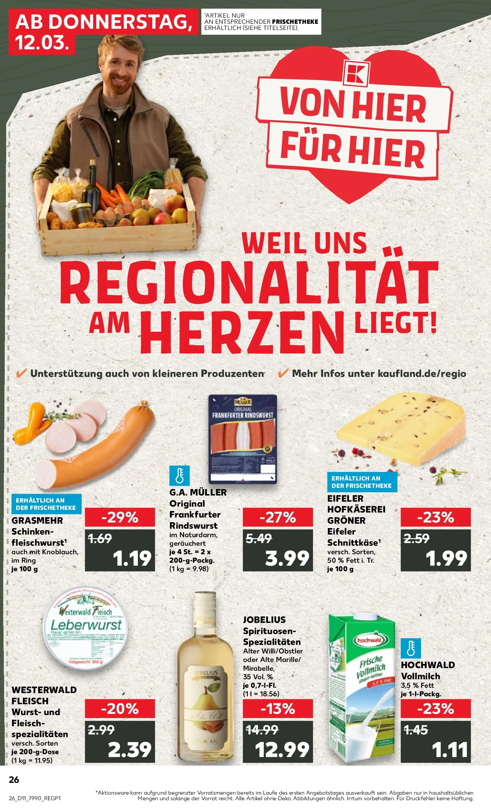 Prospekt Kaufland ab 12.03.2026 » Angebote Online zum Blättern | Seite: 26 | Produkte: Wurst, Schinken, Fleisch