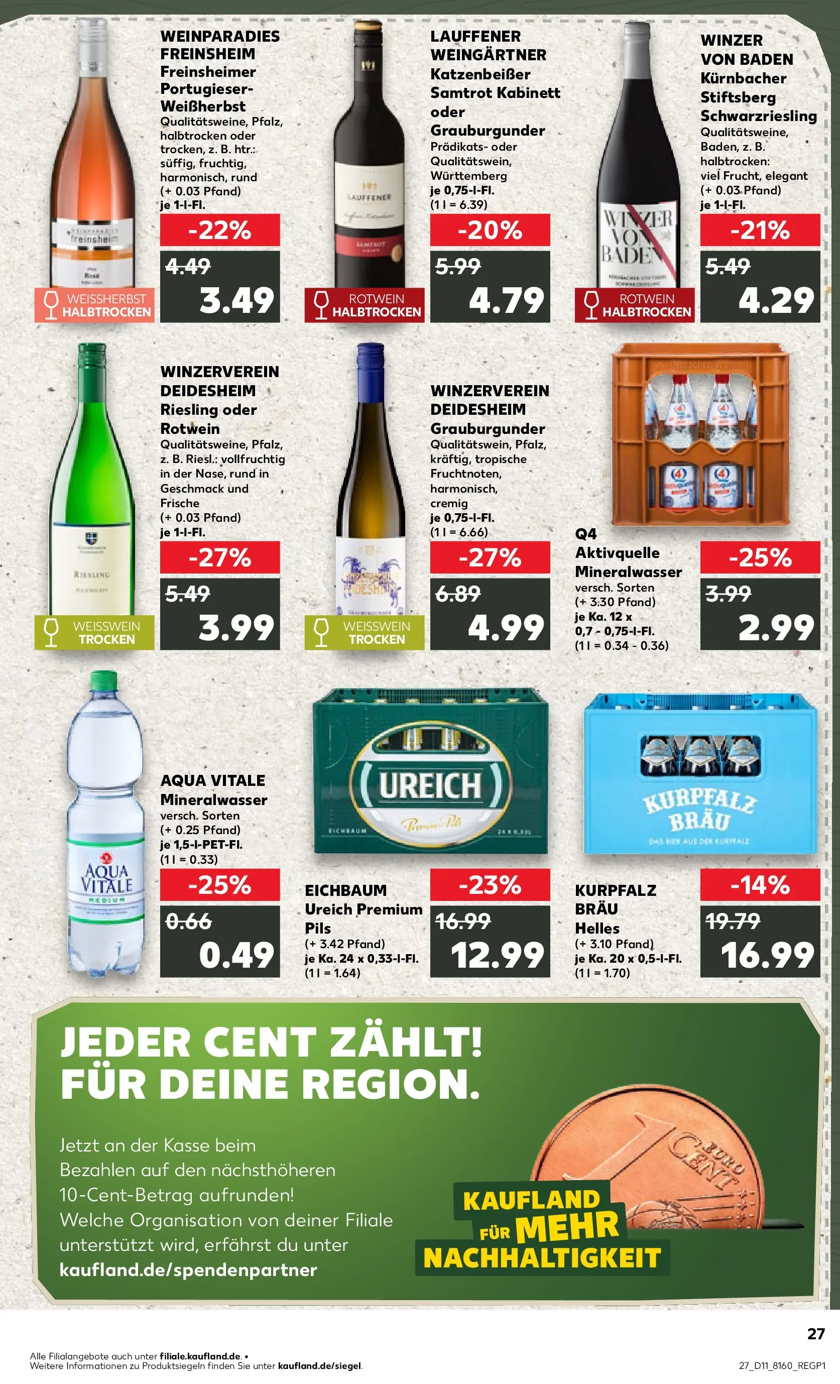 Prospekt Kaufland ab 09.03.2026 » Angebote Online zum Blättern | Seite: 39 | Produkte: Weißwein, Rotwein, Pils, Mineralwasser