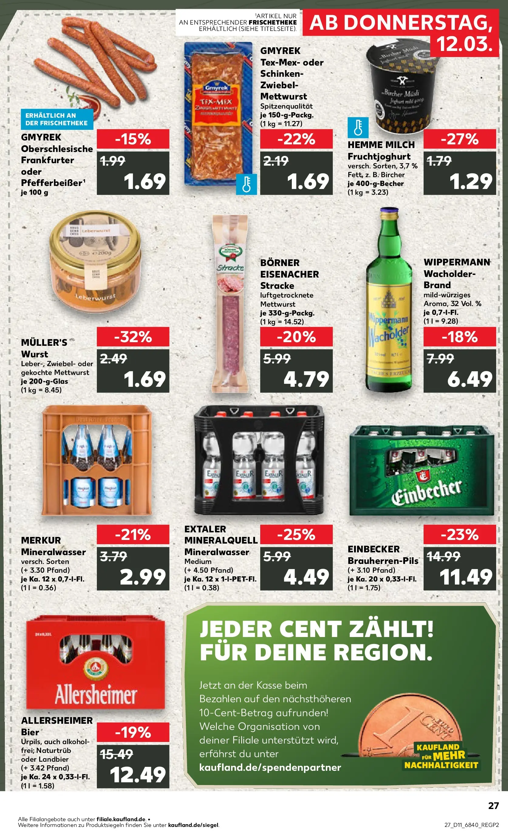 Prospekt Kaufland ab 09.03.2026 » Angebote Online zum Blättern | Seite: 39 | Produkte: Milch, Bier, Fruchtjoghurt, Mineralwasser