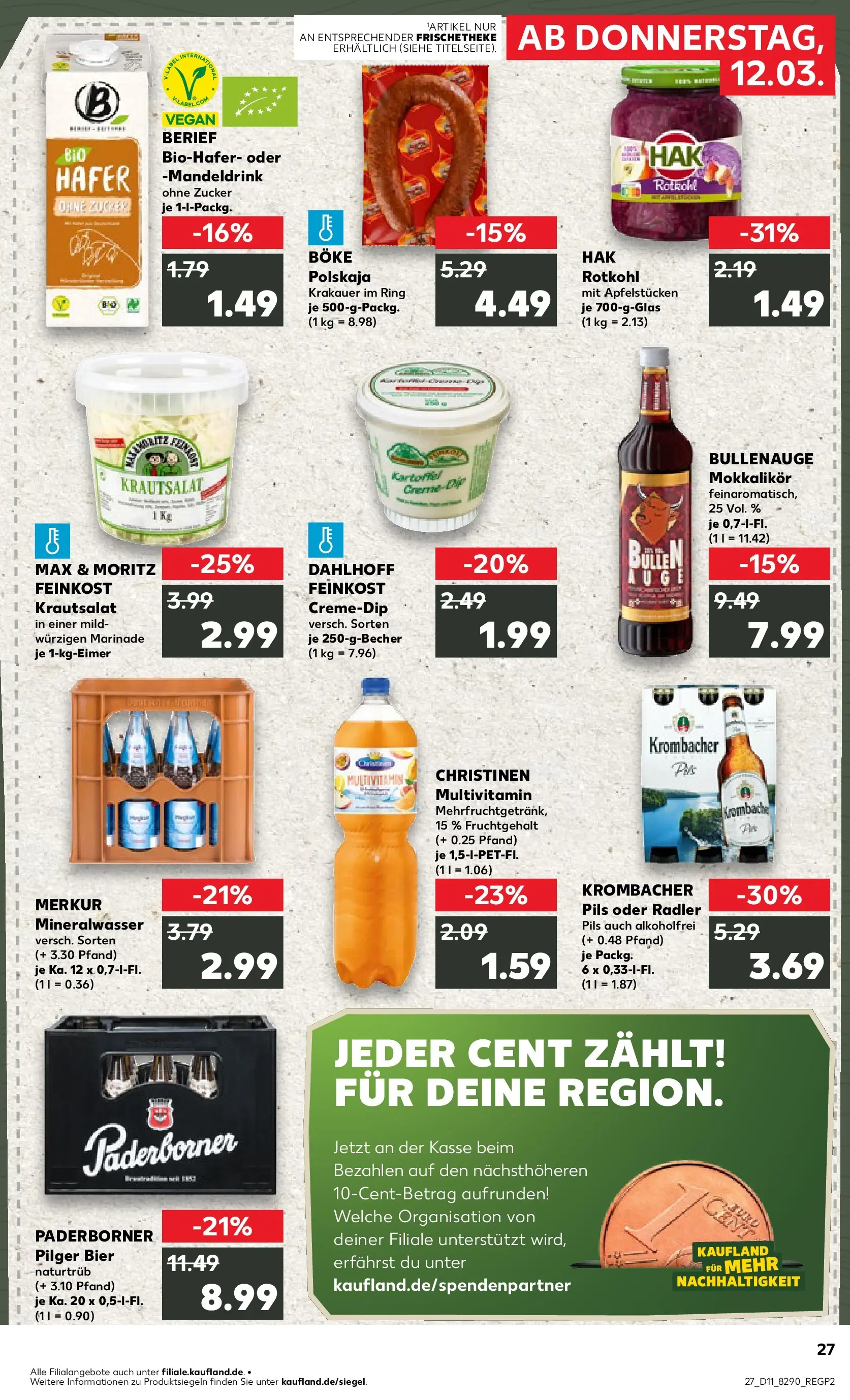 Prospekt Kaufland ab 11.03.2026 » Angebote Online zum Blättern | Seite: 35 | Produkte: Bier, Pils, Mineralwasser, Zucker