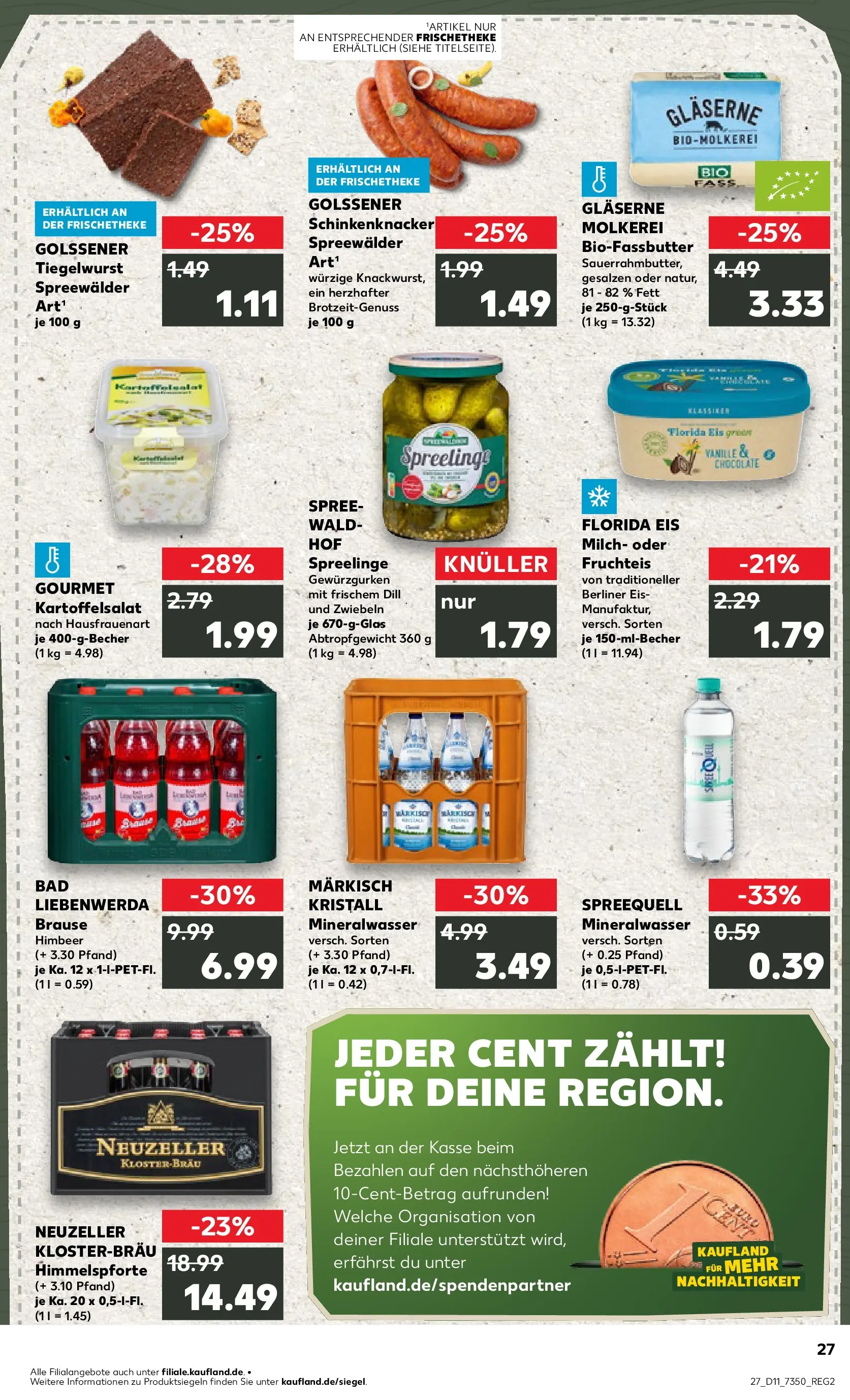 Prospekt Kaufland ab 09.03.2026 » Angebote Online zum Blättern | Seite: 39 | Produkte: Berliner, Milch, Zwiebeln, Eis