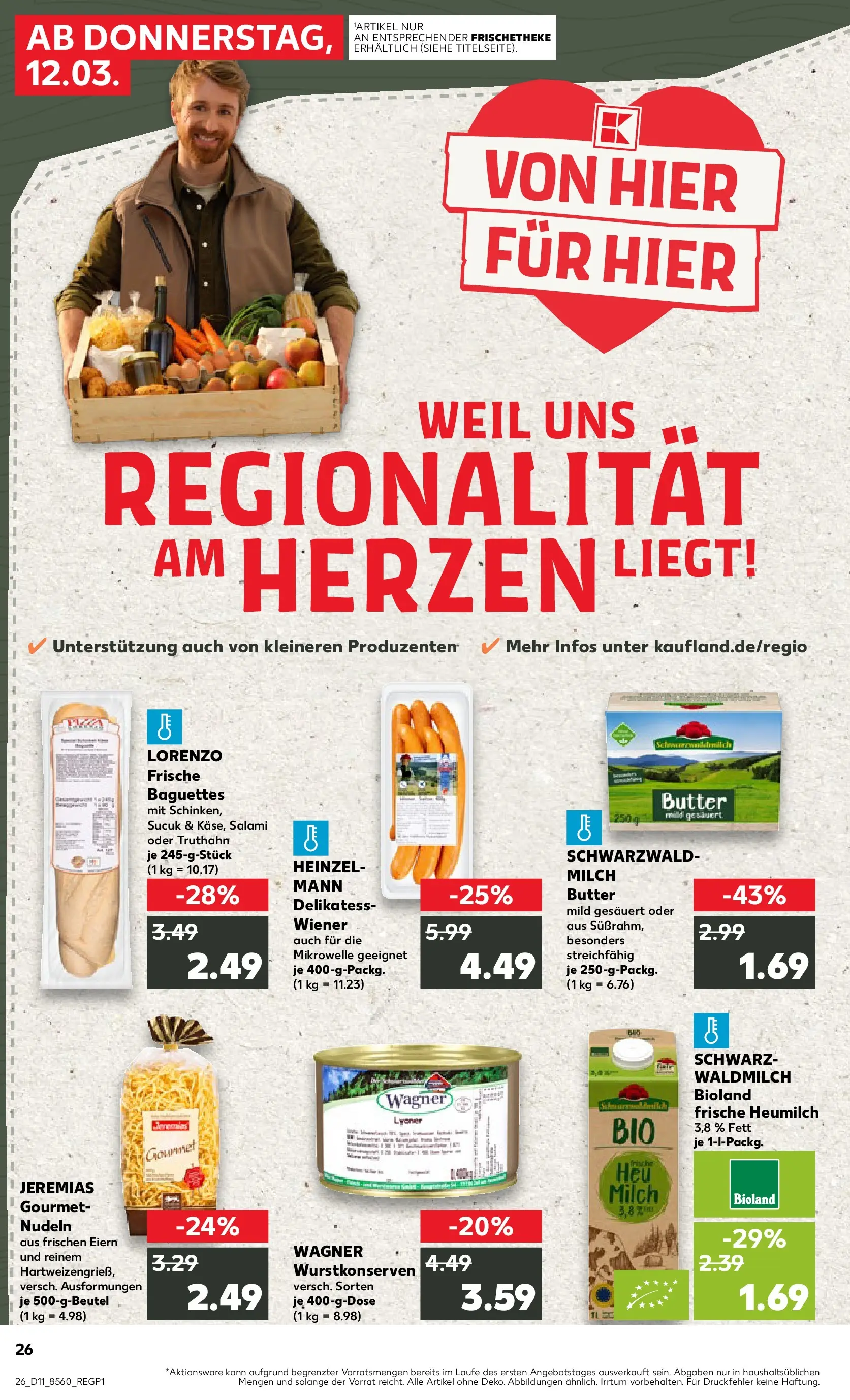 Prospekt Kaufland ab 09.03.2026 » Angebote Online zum Blättern | Seite: 38 | Produkte: Mikrowelle, Milch, Baguette, Salami