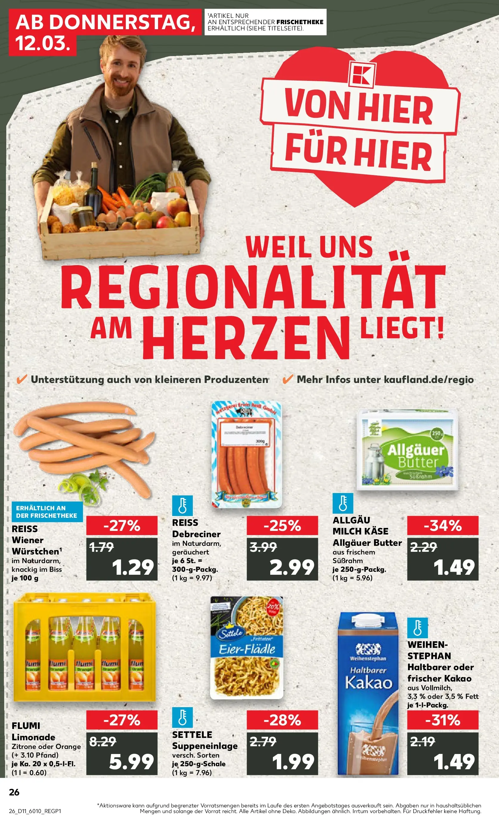 Prospekt Kaufland ab 09.03.2026 » Angebote Online zum Blättern | Seite: 38 | Produkte: Milch, Käse, Limonade, Zitrone