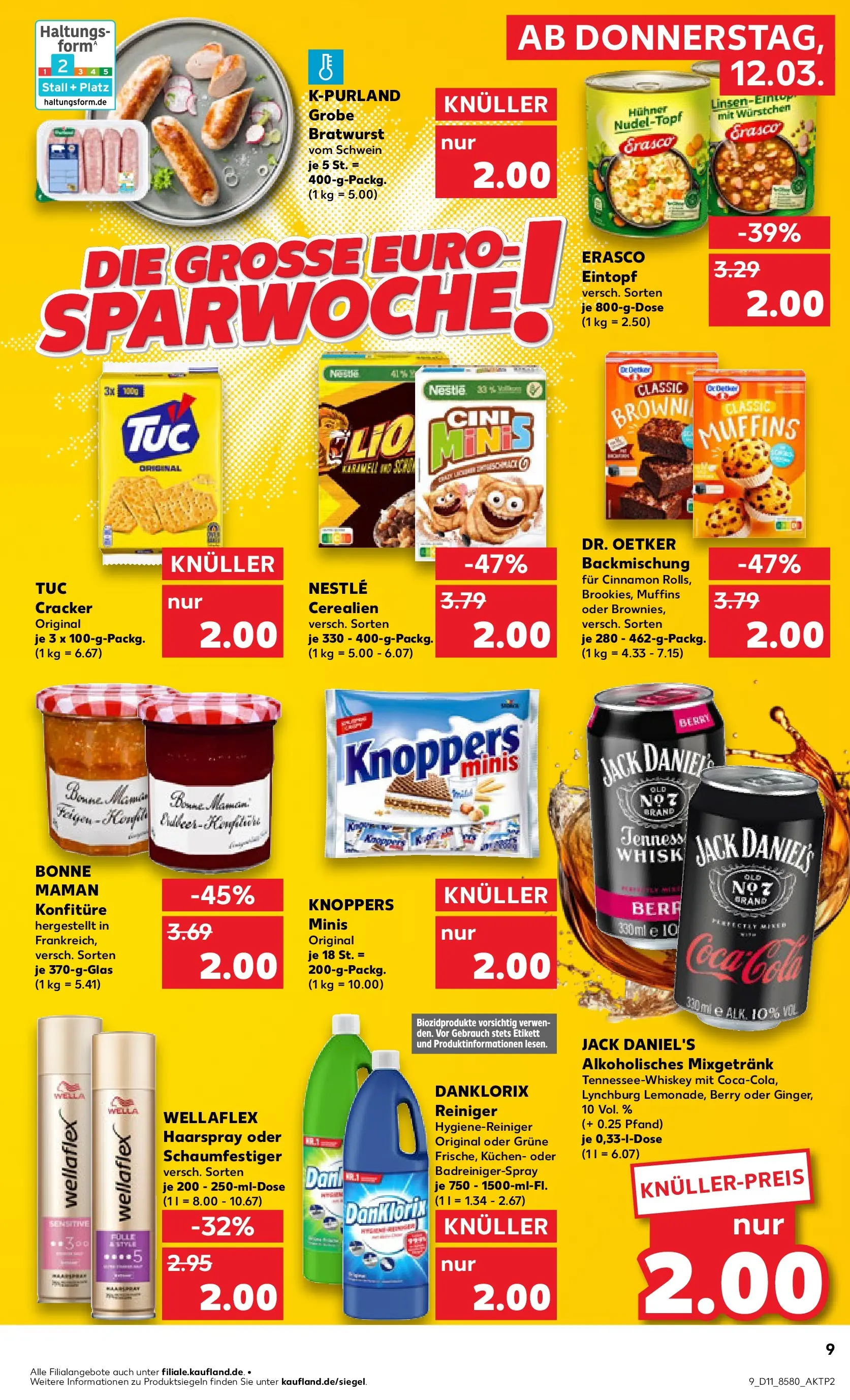 Prospekt Kaufland ab 12.03.2026 » Angebote Online zum Blättern | Seite: 17 | Produkte: Bratwurst, Knoppers, Erasco, Bonne maman