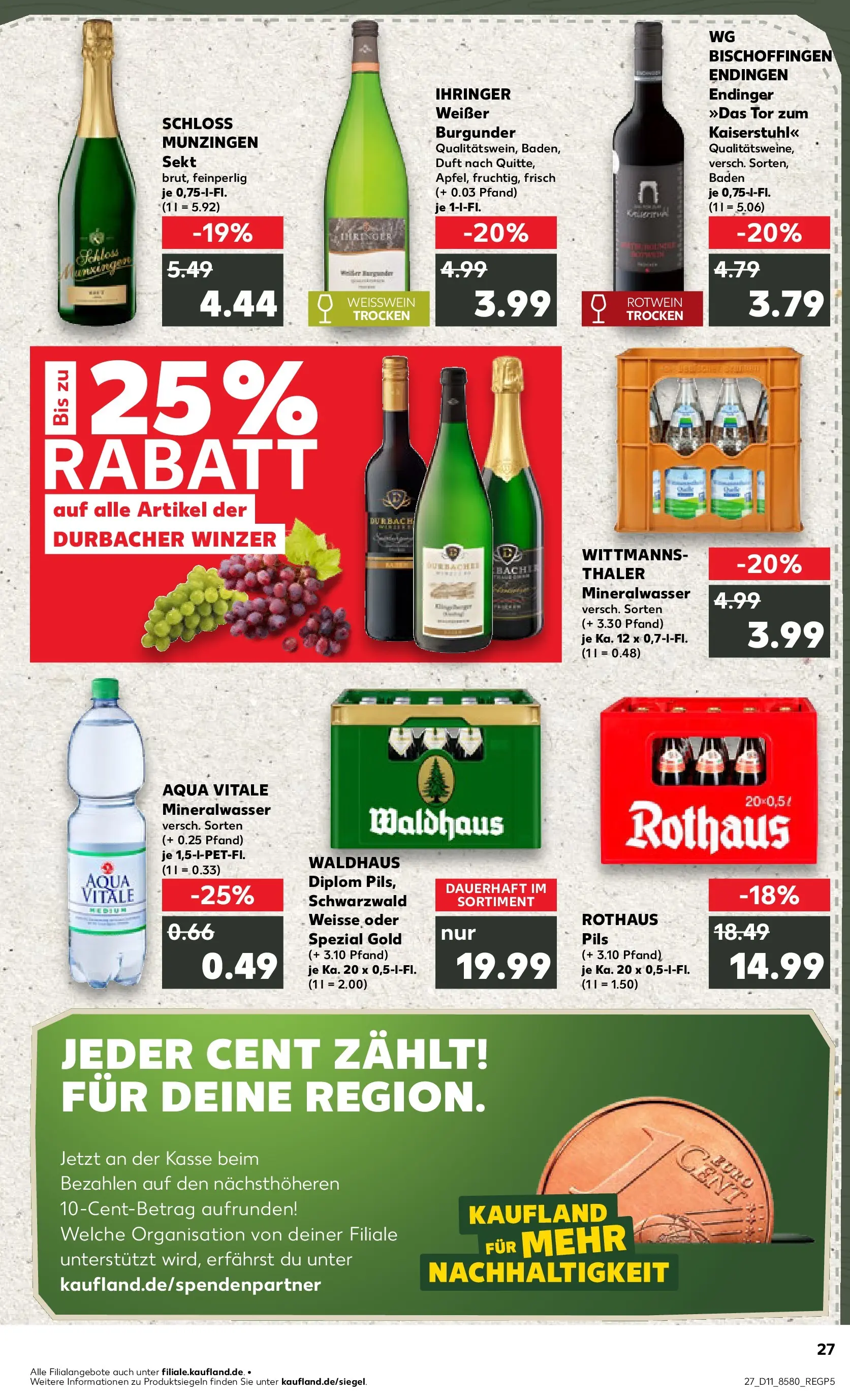 Prospekt Kaufland ab 12.03.2026 » Angebote Online zum Blättern | Seite: 35 | Produkte: Weißwein, Rotwein, Pils, Mineralwasser