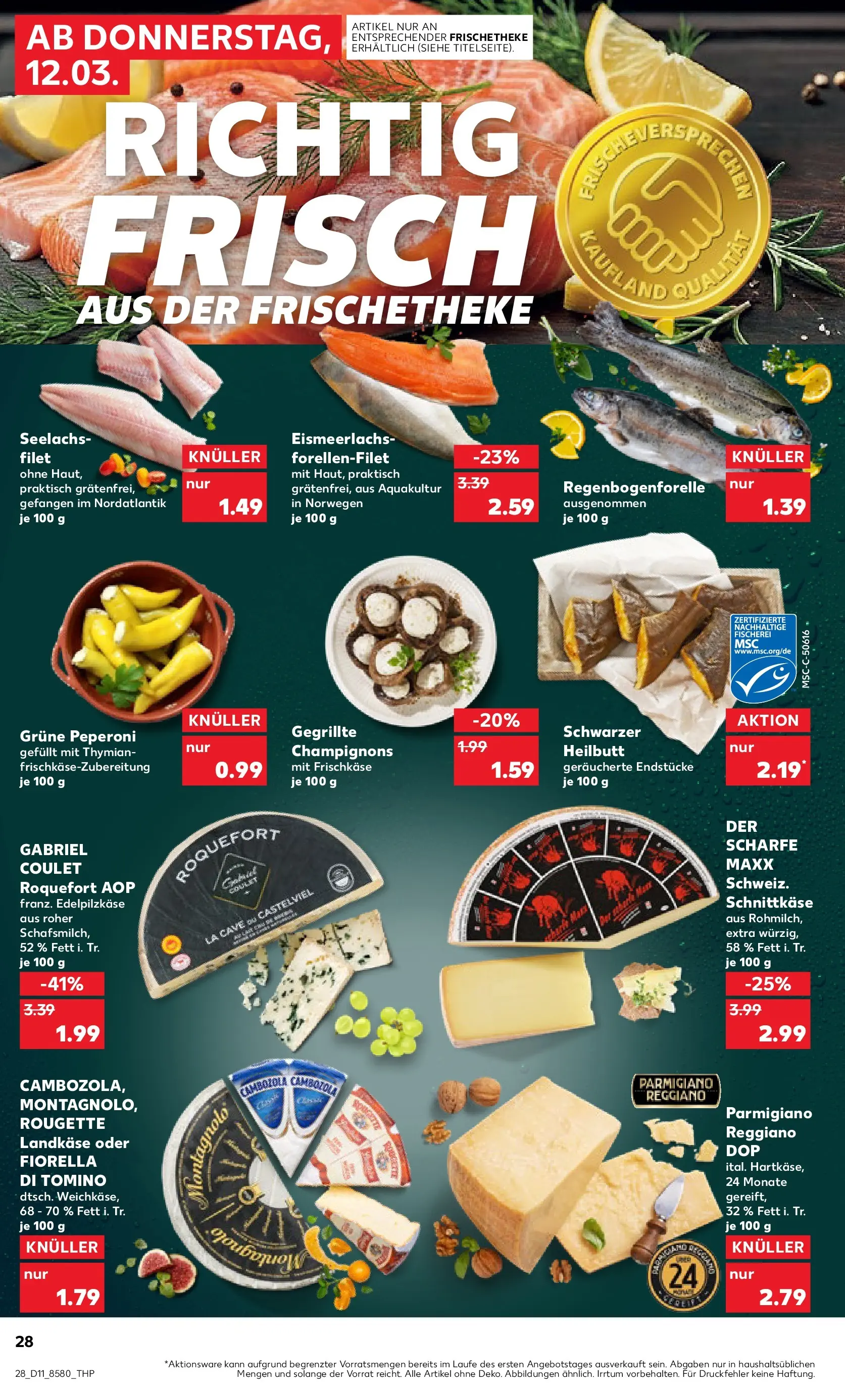 Prospekt Kaufland ab 12.03.2026 » Angebote Online zum Blättern | Seite: 36 | Produkte: Champignons, Frischkase
