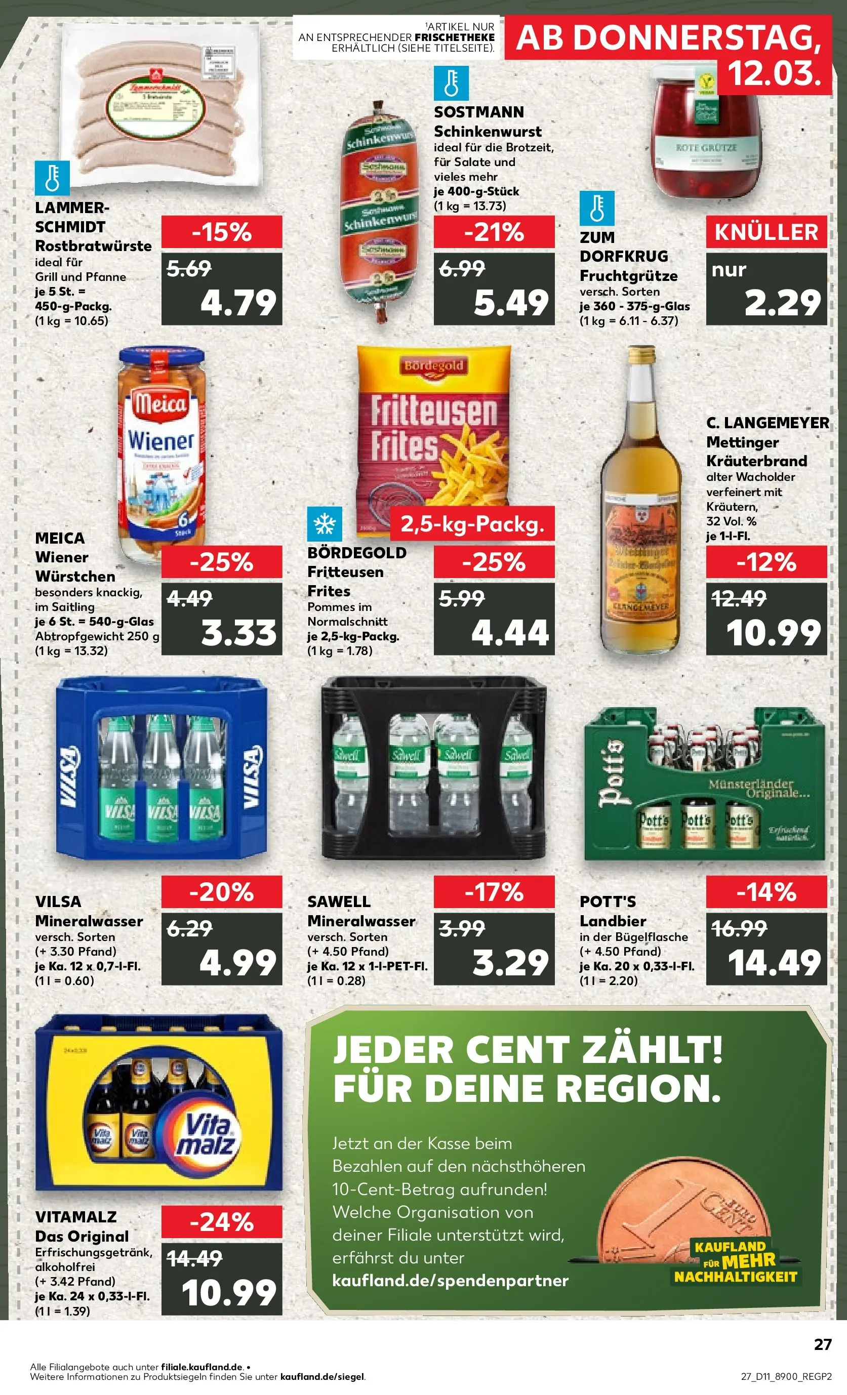 Prospekt Kaufland ab 12.03.2026 » Angebote Online zum Blättern | Seite: 31 | Produkte: Grill, Wiener wurstchen, Pommes, Meica