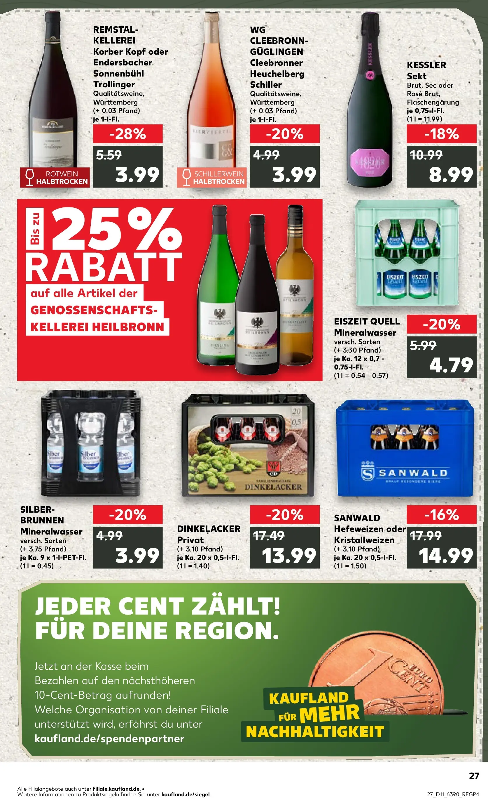 Prospekt Kaufland ab 12.03.2026 » Angebote Online zum Blättern | Seite: 27 | Produkte: Rotwein, Sekt, Mineralwasser