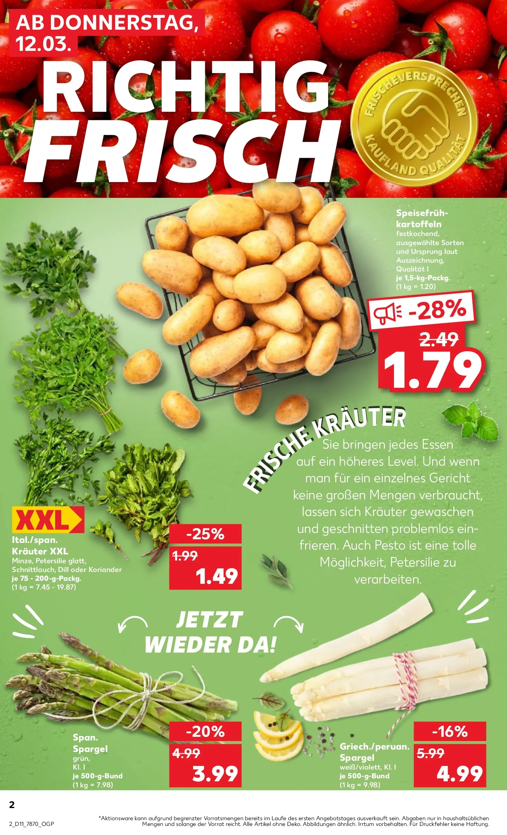 Prospekt Kaufland ab 09.03.2026 » Angebote Online zum Blättern | Seite: 18 | Produkte: Spargel, Kartoffeln, Petersilie, Dill