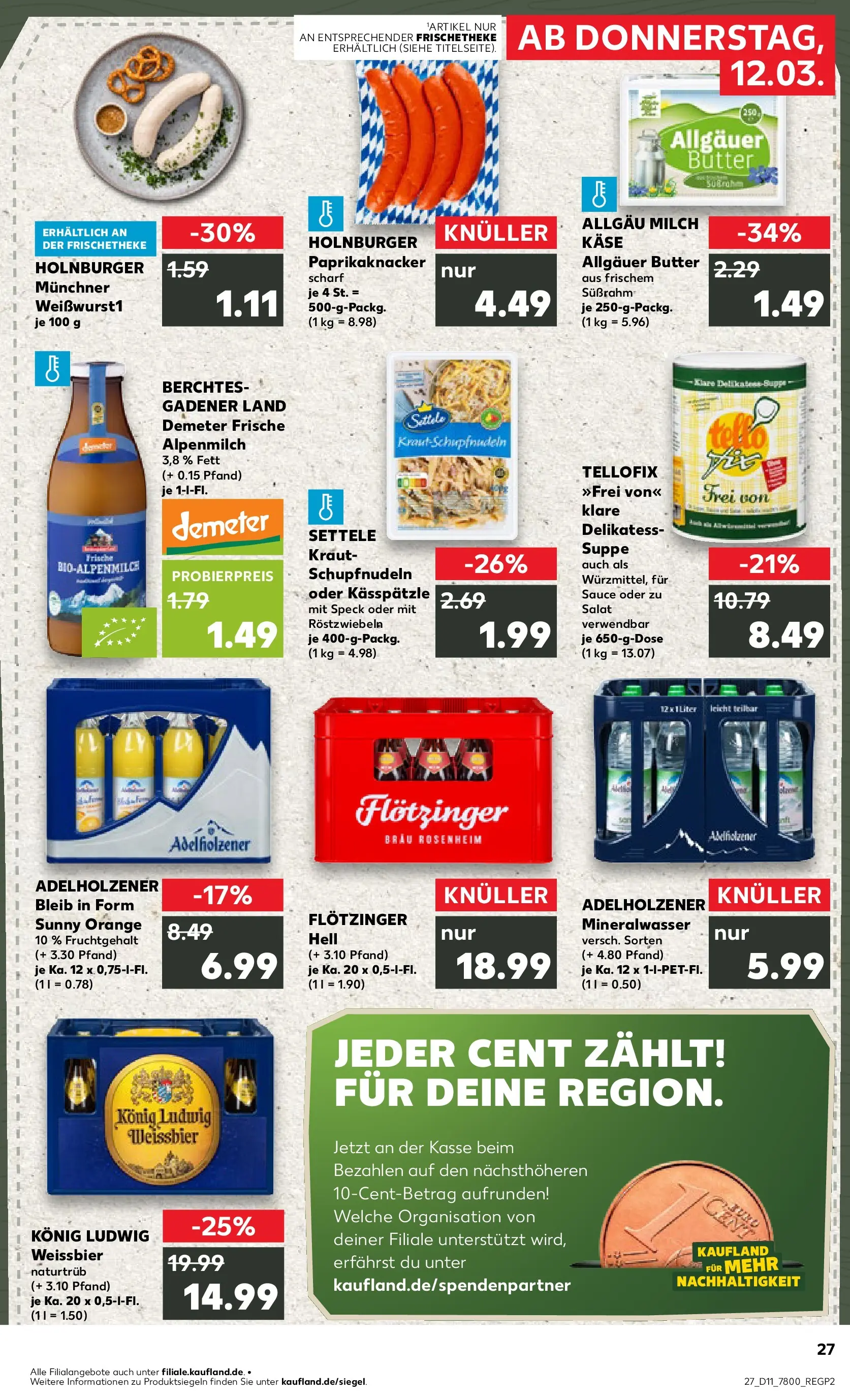 Prospekt Kaufland ab 09.03.2026 » Angebote Online zum Blättern | Seite: 39 | Produkte: Mineralwasser, Kraut, Pasta, Salat