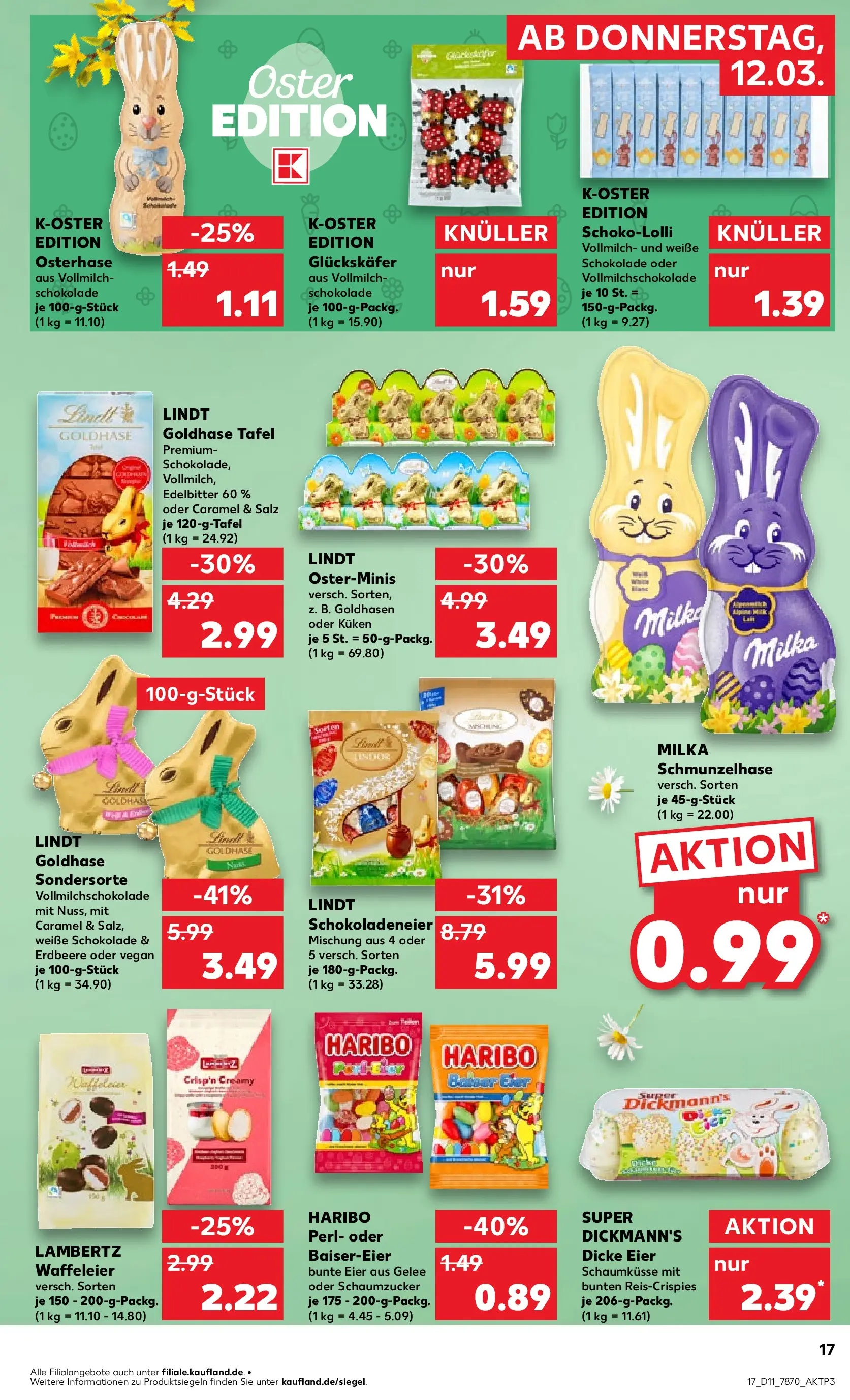 Prospekt Kaufland ab 09.03.2026 » Angebote Online zum Blättern | Seite: 33 | Produkte: Haribo, Eier, Milka, Salz