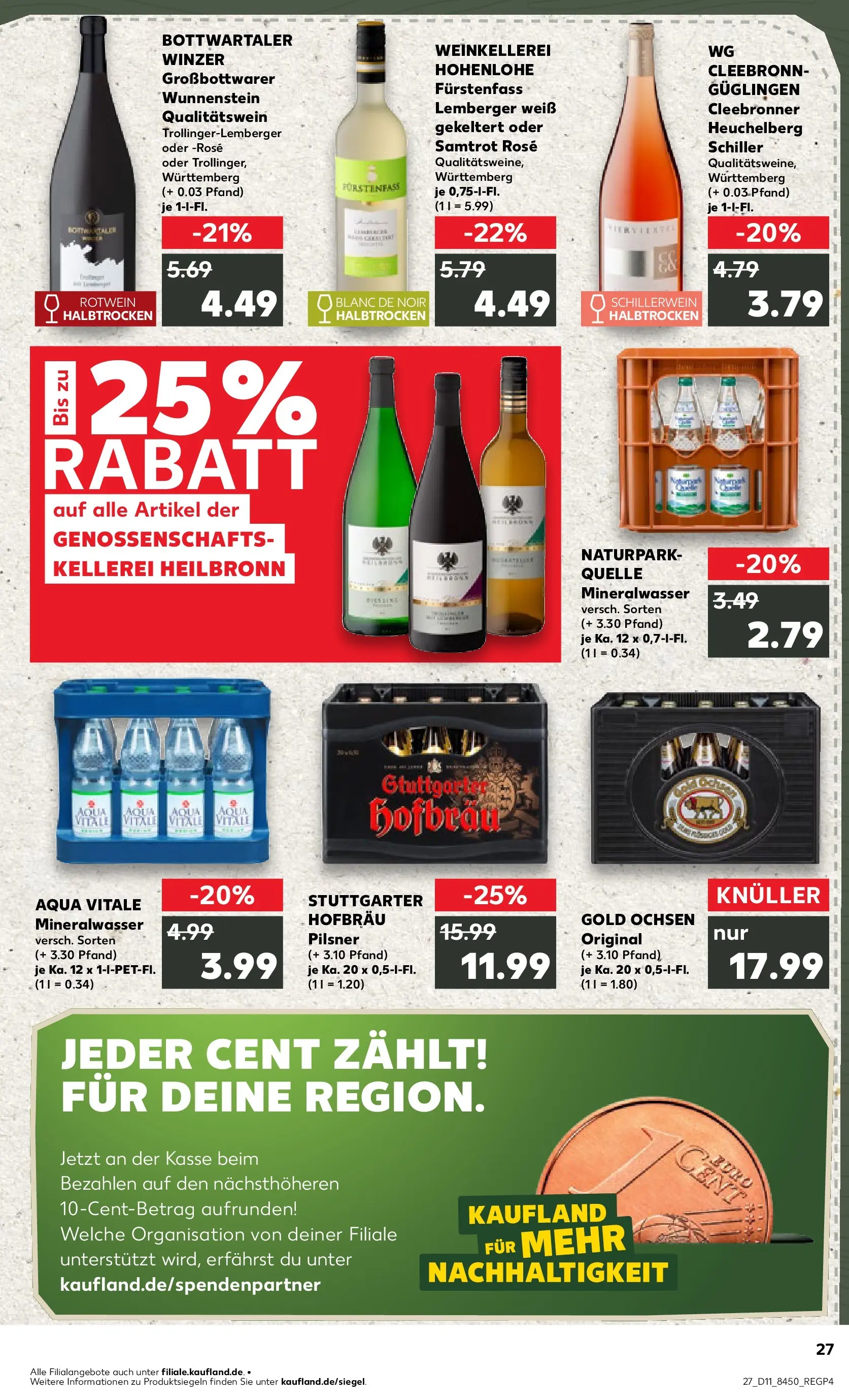Prospekt Kaufland ab 09.03.2026 » Angebote Online zum Blättern | Seite: 39 | Produkte: Rotwein, Mineralwasser