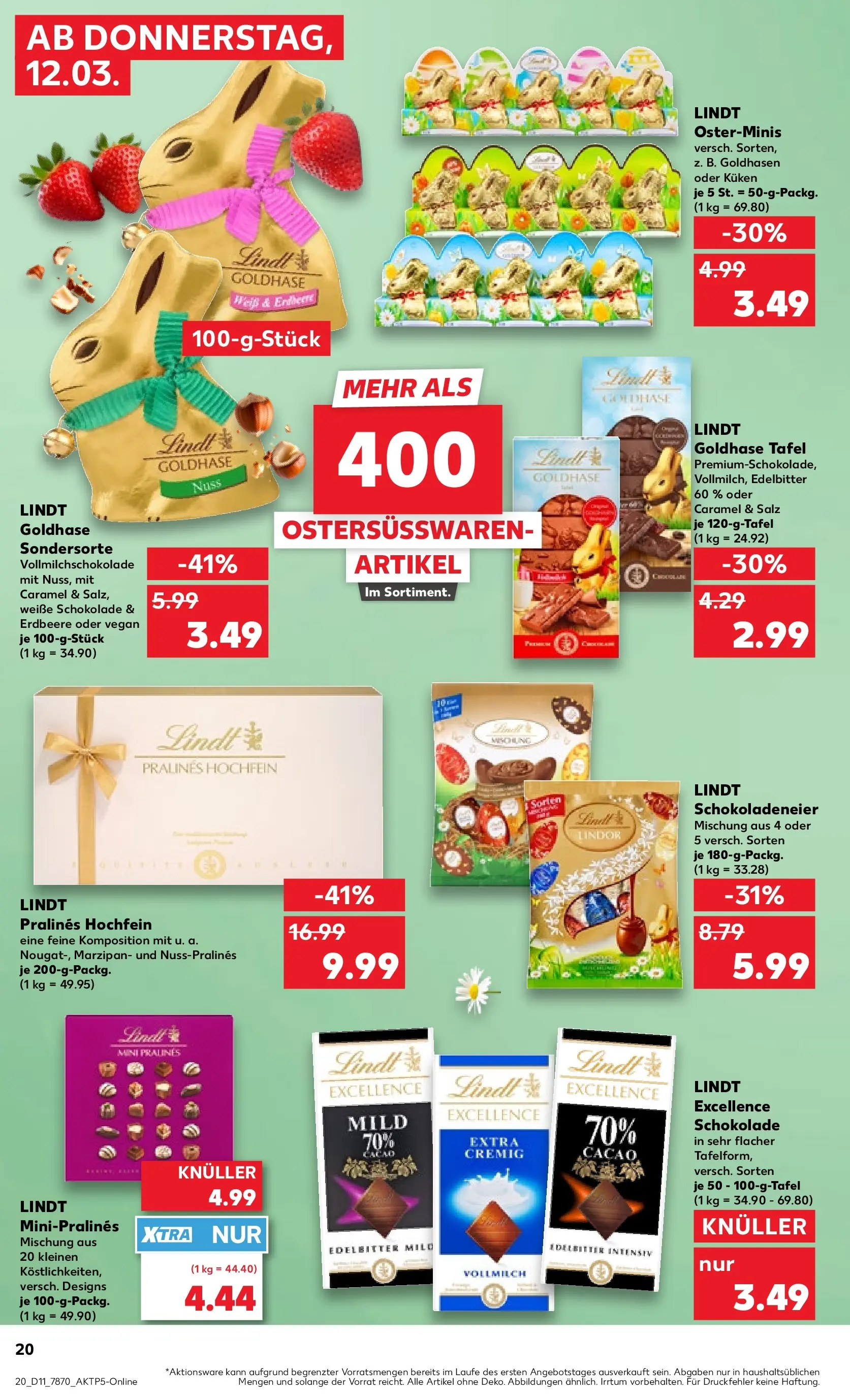 Prospekt Kaufland ab 09.03.2026 » Angebote Online zum Blättern | Seite: 36 | Produkte: Schokolade, Salz, Lindt