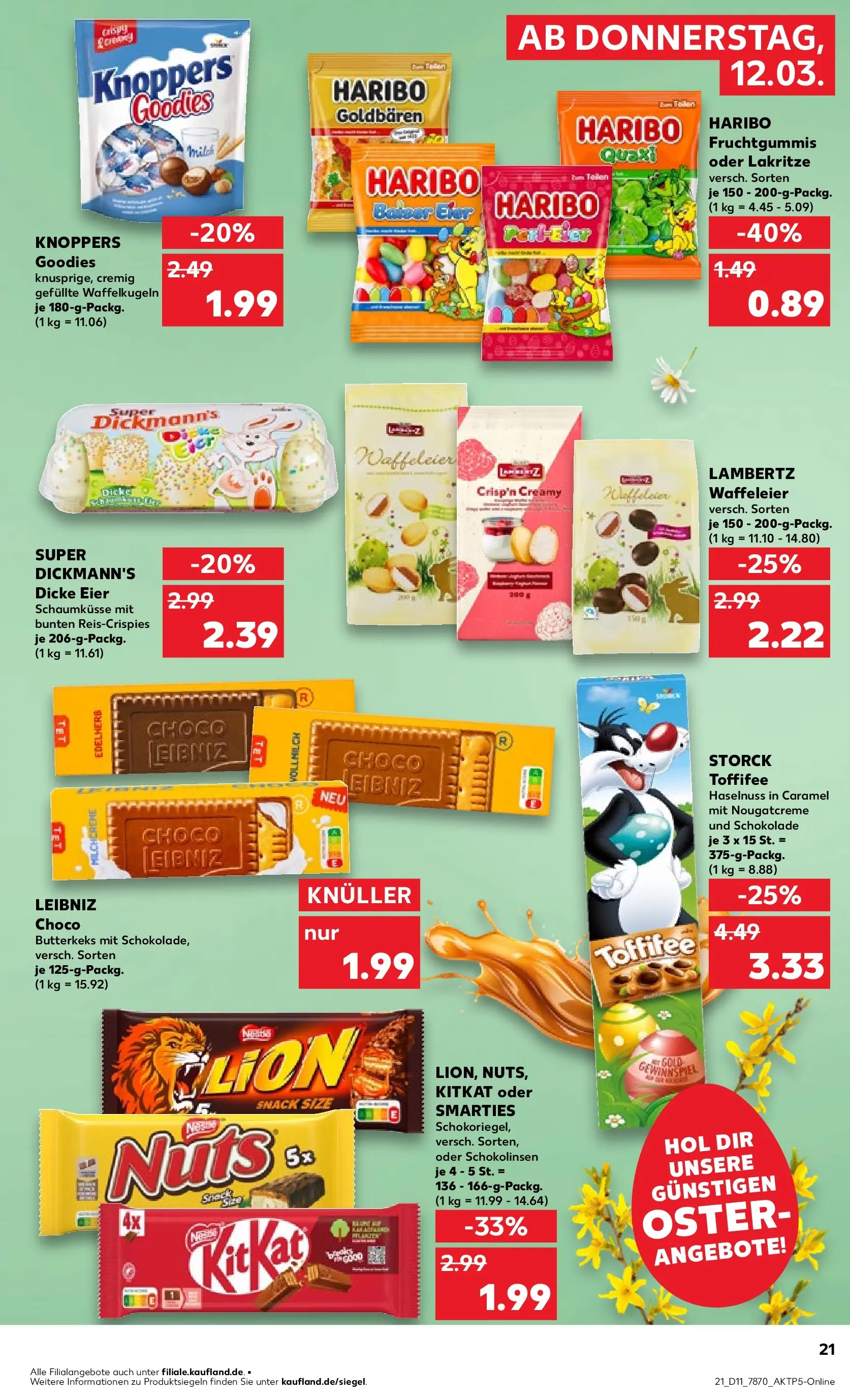 Prospekt Kaufland ab 09.03.2026 » Angebote Online zum Blättern | Seite: 37 | Produkte: Milch, Schokolade, Smarties, Knoppers