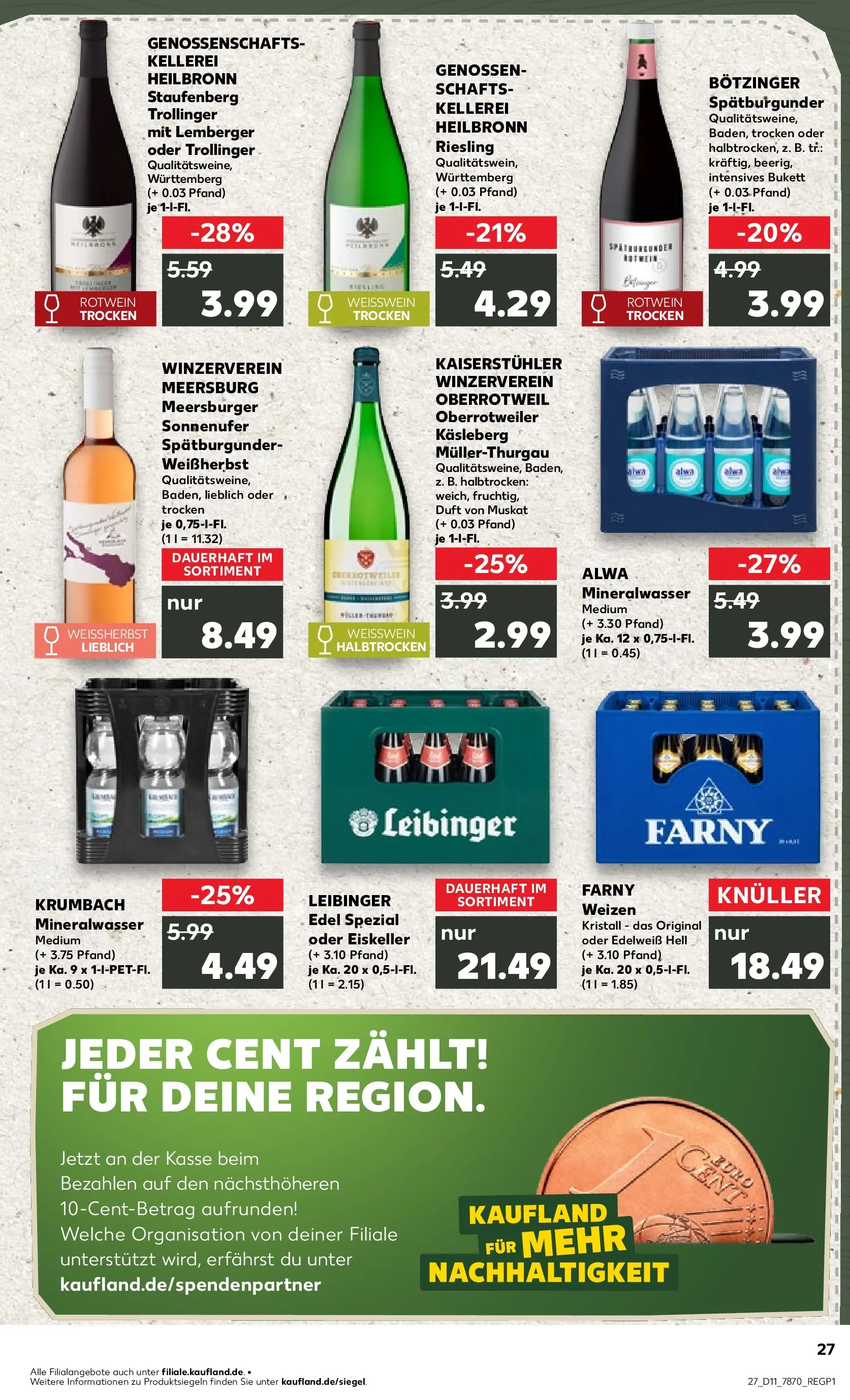 Prospekt Kaufland ab 09.03.2026 » Angebote Online zum Blättern | Seite: 43 | Produkte: Weißwein, Rotwein, Duft, Mineralwasser