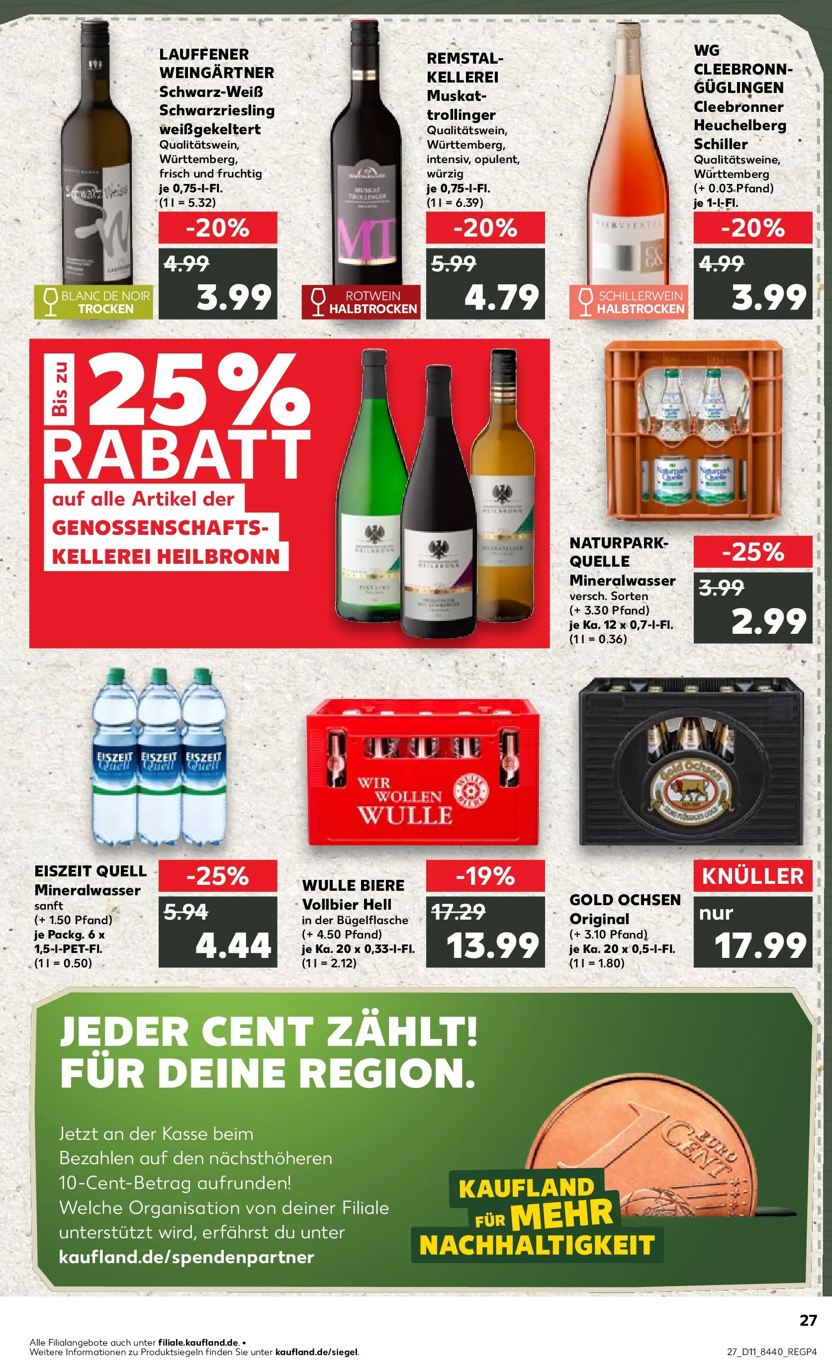 Prospekt Kaufland ab 09.03.2026 » Angebote Online zum Blättern | Seite: 39 | Produkte: Rotwein, Mineralwasser
