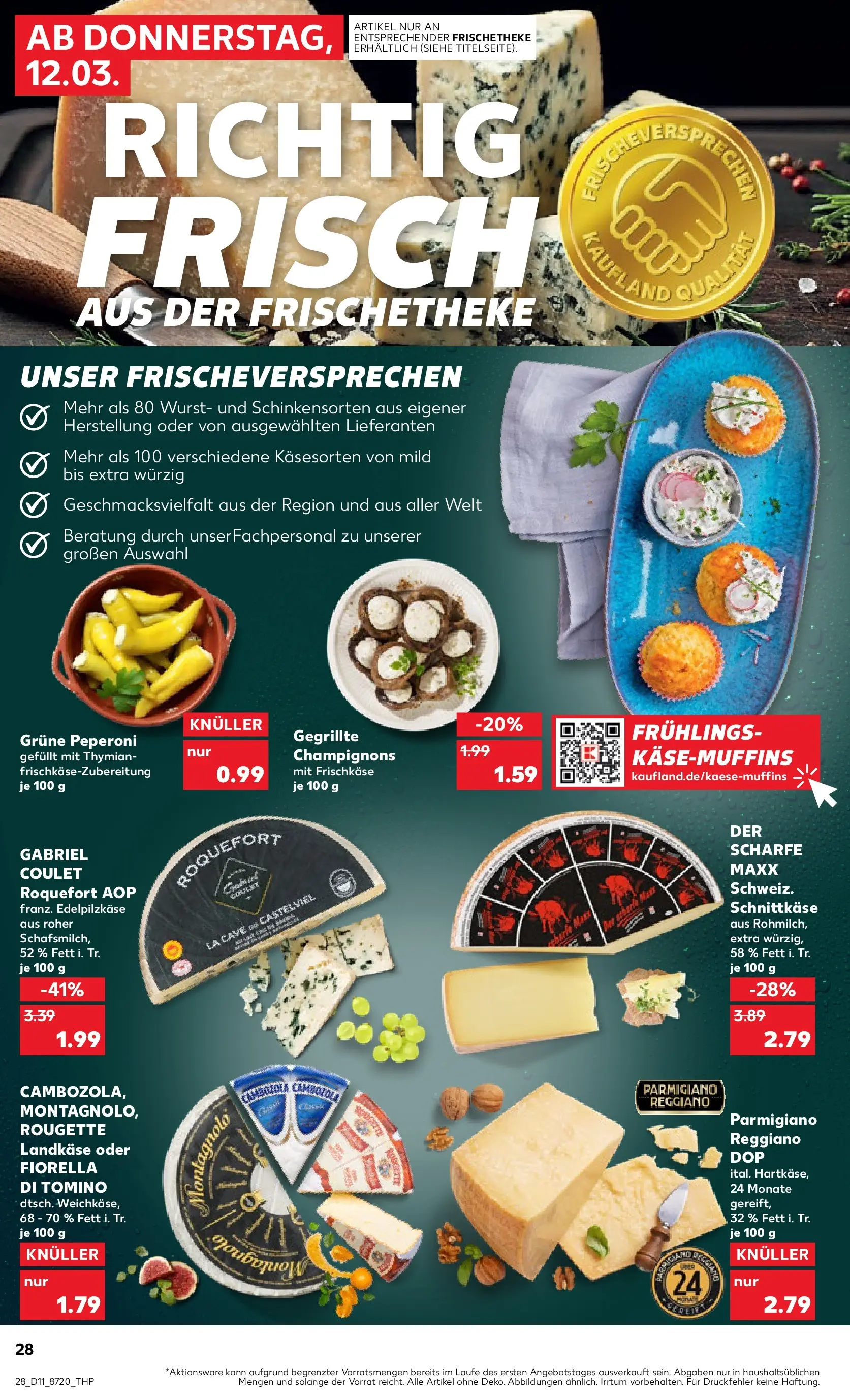 Prospekt Kaufland ab 12.03.2026 » Angebote und Werbung Online | Seite: 28 | Produkte: Champignons, Wurst, Frischkase Prospekt Kaufland ab 12.03.2026 » Angebote Online zum Blättern | Seite: 28 | Produkte: Champignons, Wurst, Frischkase