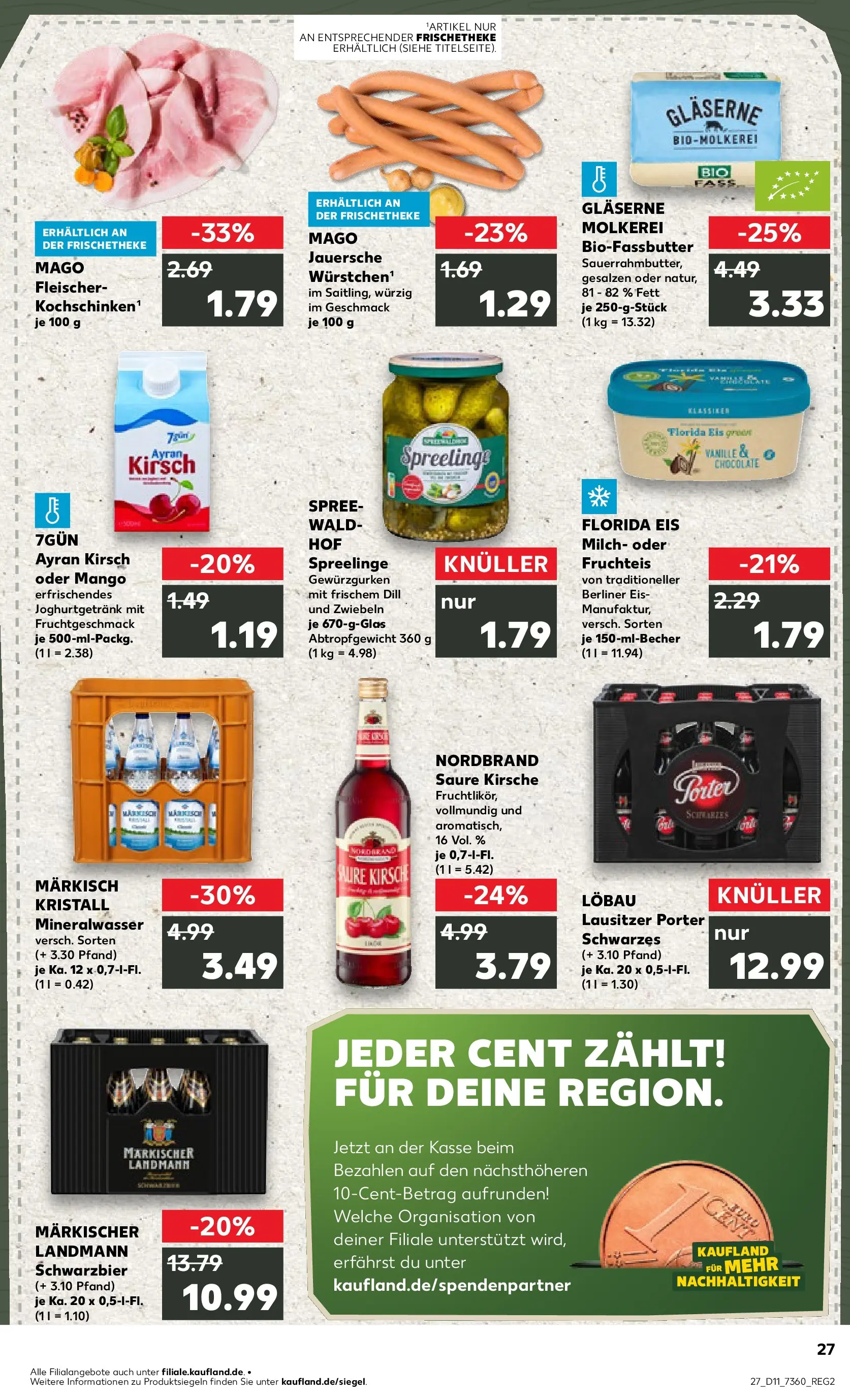 Prospekt Kaufland ab 09.03.2026 » Angebote Online zum Blättern | Seite: 39 | Produkte: Berliner, Butter, Zwiebeln, Eis