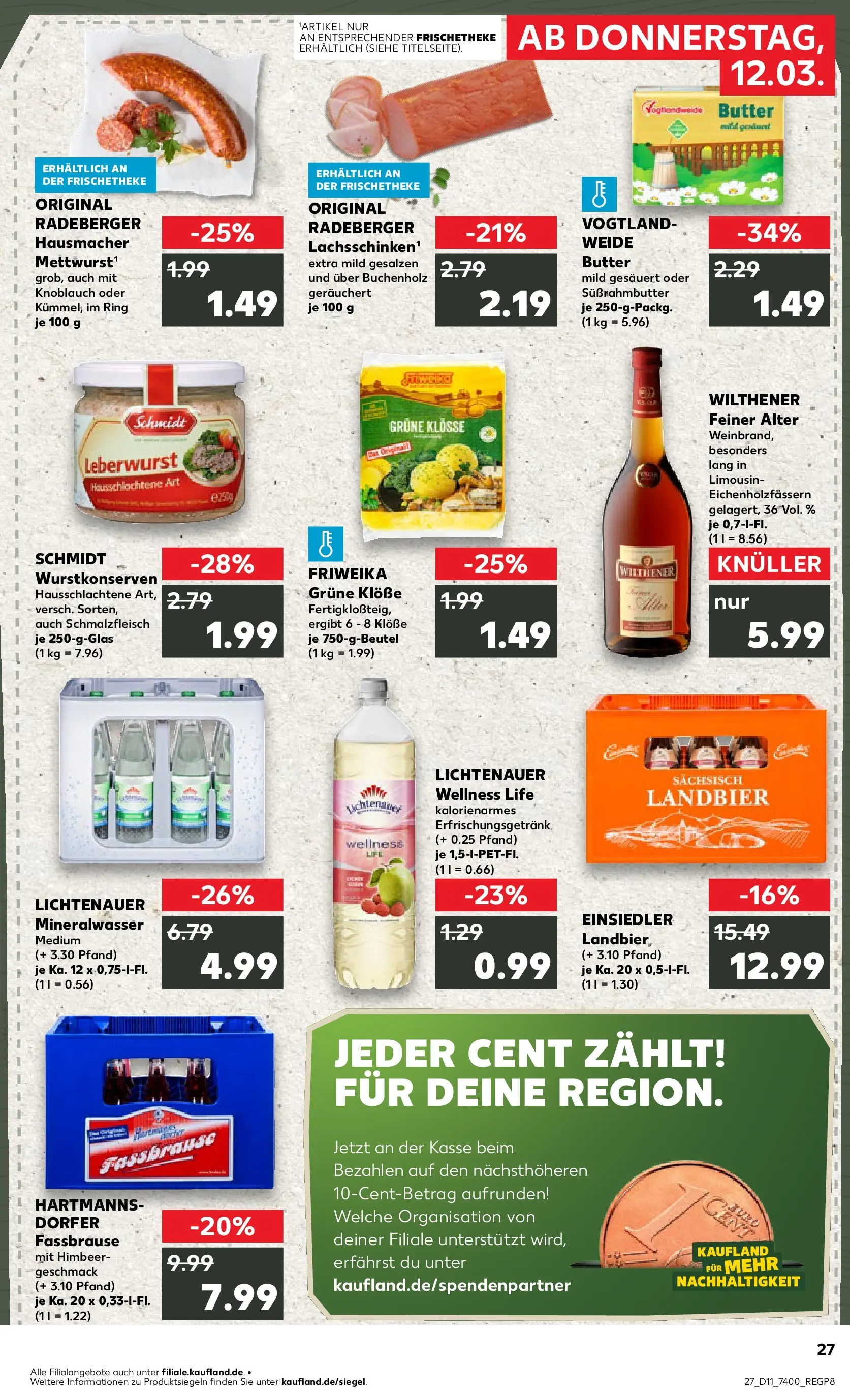 Prospekt Kaufland ab 09.03.2026 » Angebote Online zum Blättern | Seite: 39 | Produkte: Butter, Mineralwasser, Knoblauch, Fassbrause