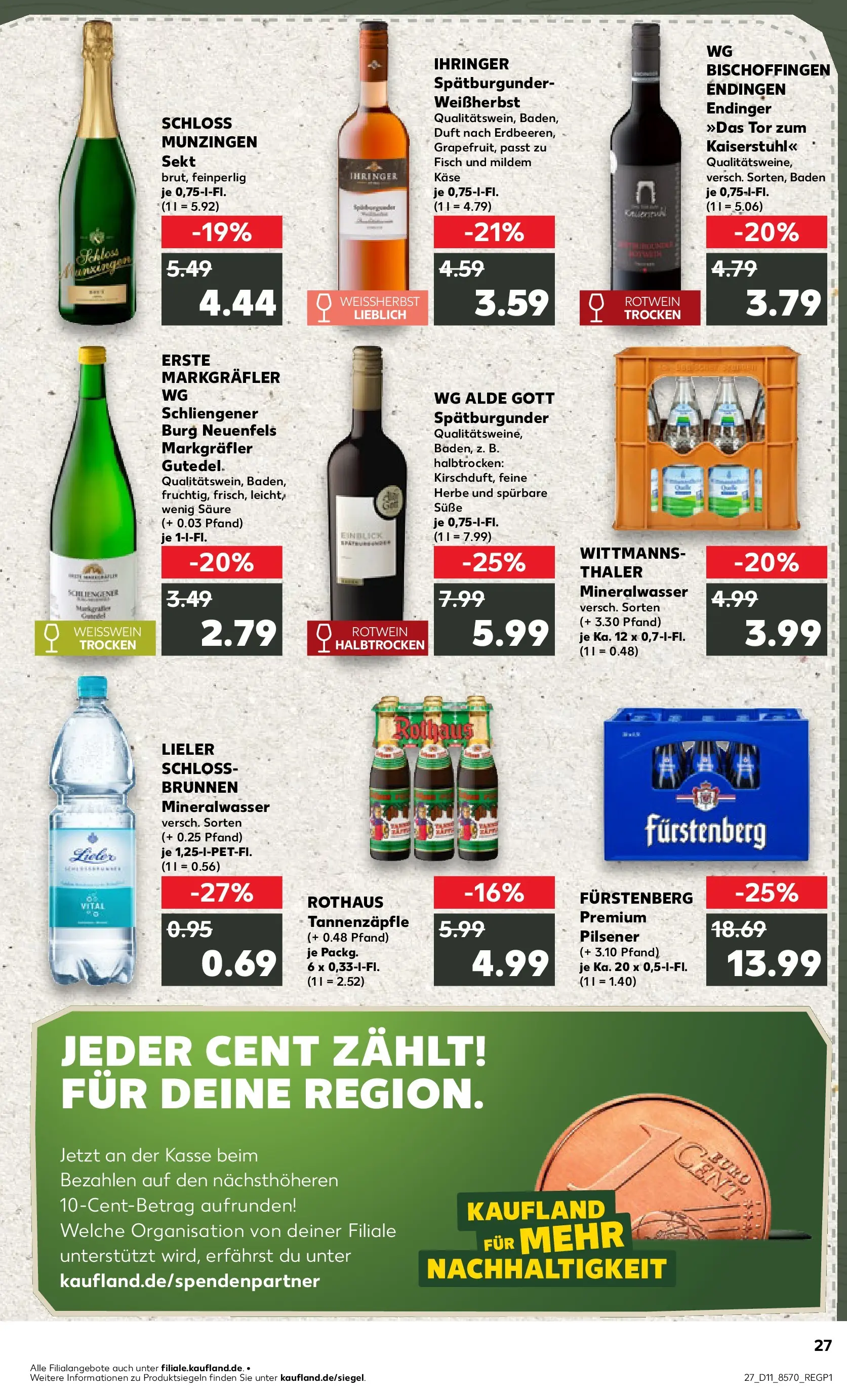 Prospekt Kaufland ab 12.03.2026 » Angebote Online zum Blättern | Seite: 27 | Produkte: Weißwein, Rotwein, Sekt, Duft
