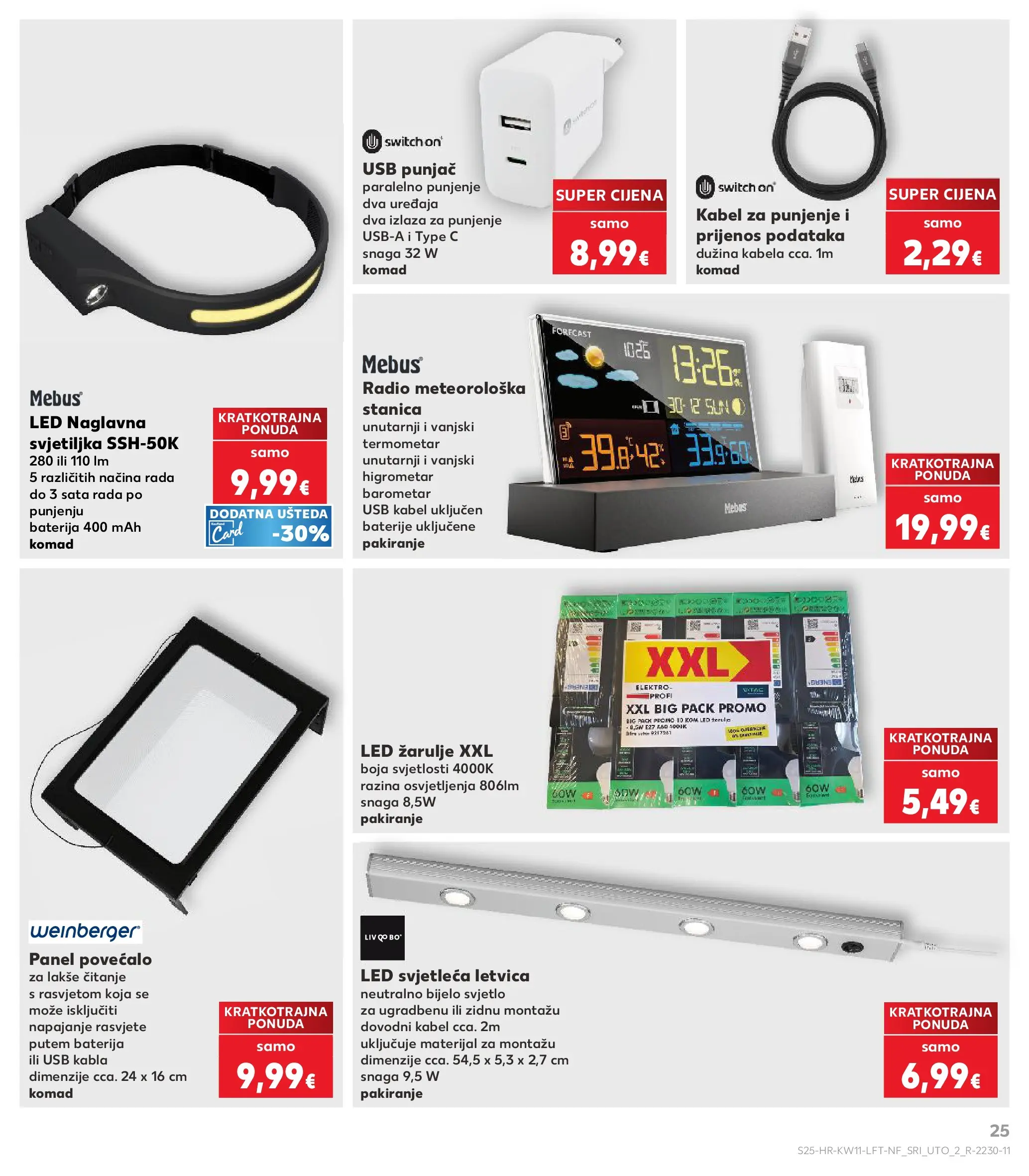 Kaufland - Kaufland katalog do 17.03.2026 novi od 10.03.2026 na listanje > letak digitalni | Stranica: 25 | Proizvodi: Termometar, Baterija, Svjetiljka, Baterije