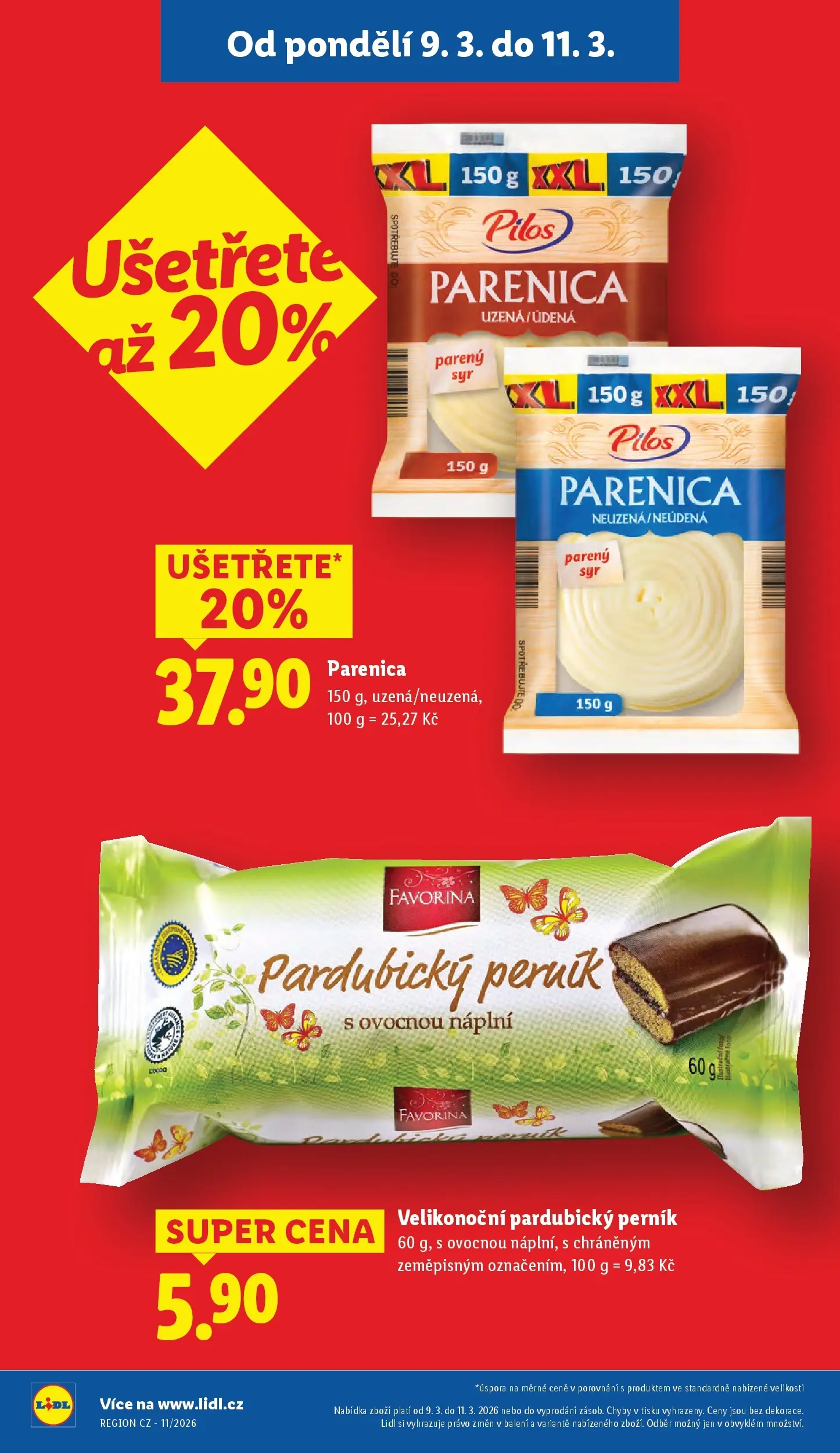 Lidl leták od 08.03.2026 - Nový akční leták | Strana: 4 | Produkty: Parenica, Perník