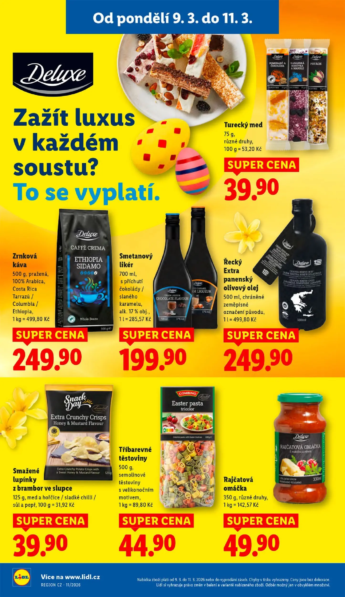 Lidl leták od 08.03.2026 - Nový akční leták | Strana: 16 | Produkty: Olivový olej, Likér, Crema, Zrnková káva