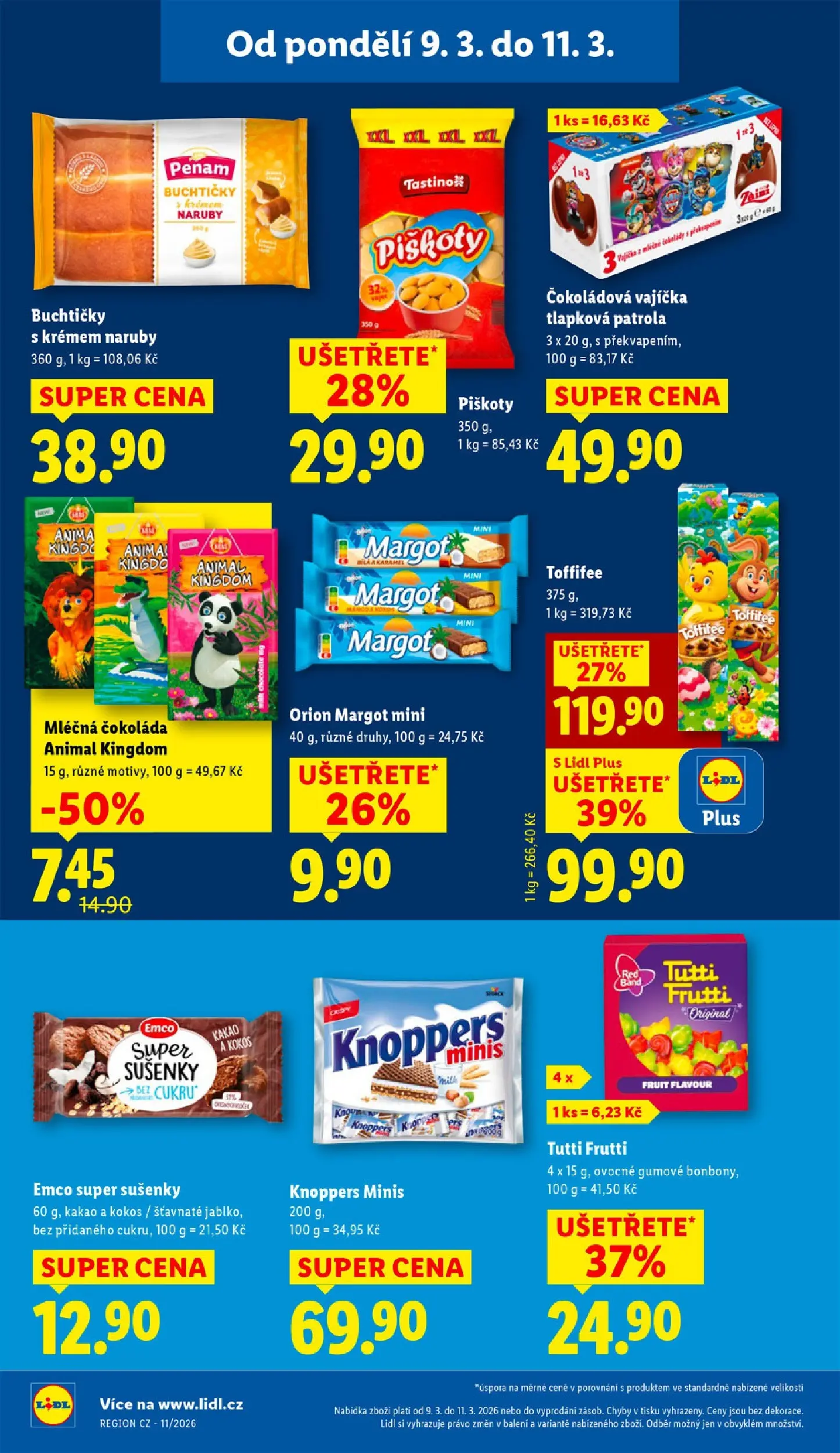 Lidl leták od 08.03.2026 - Nový akční leták | Strana: 20 | Produkty: Tlapková patrola, Piškoty, Kakao, Sušenky