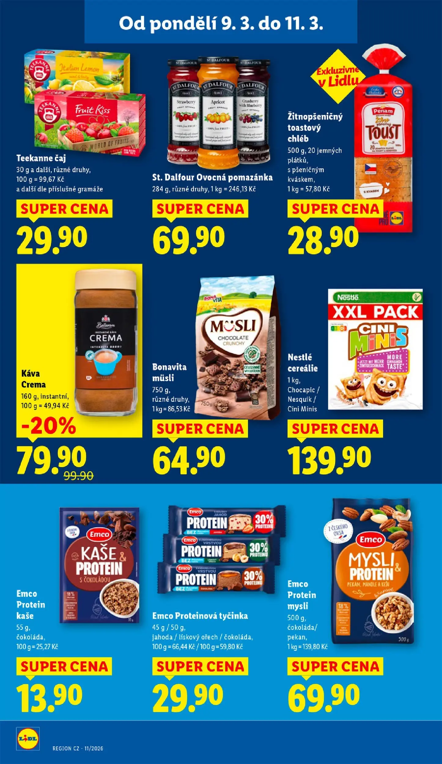 Lidl leták od 08.03.2026 - Nový akční leták | Strana: 22 | Produkty: Kešu, Cini minis, Chocapic, Mysli