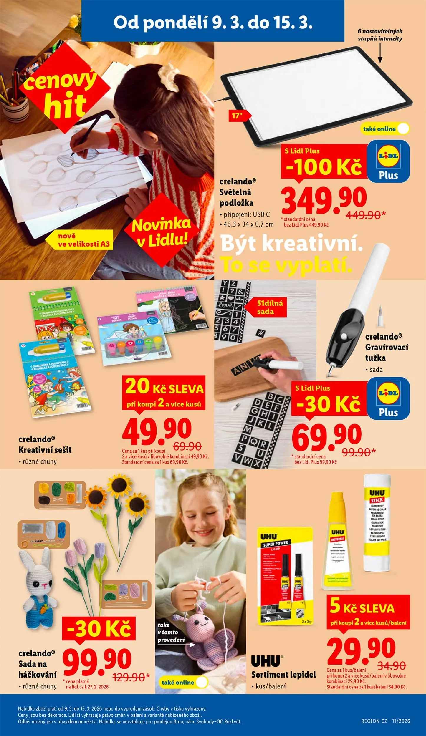 Lidl leták od 08.03.2026 - Nový akční leták | Strana: 33 | Produkty: Sešit, USB, Gravírovací tužka, Tužka